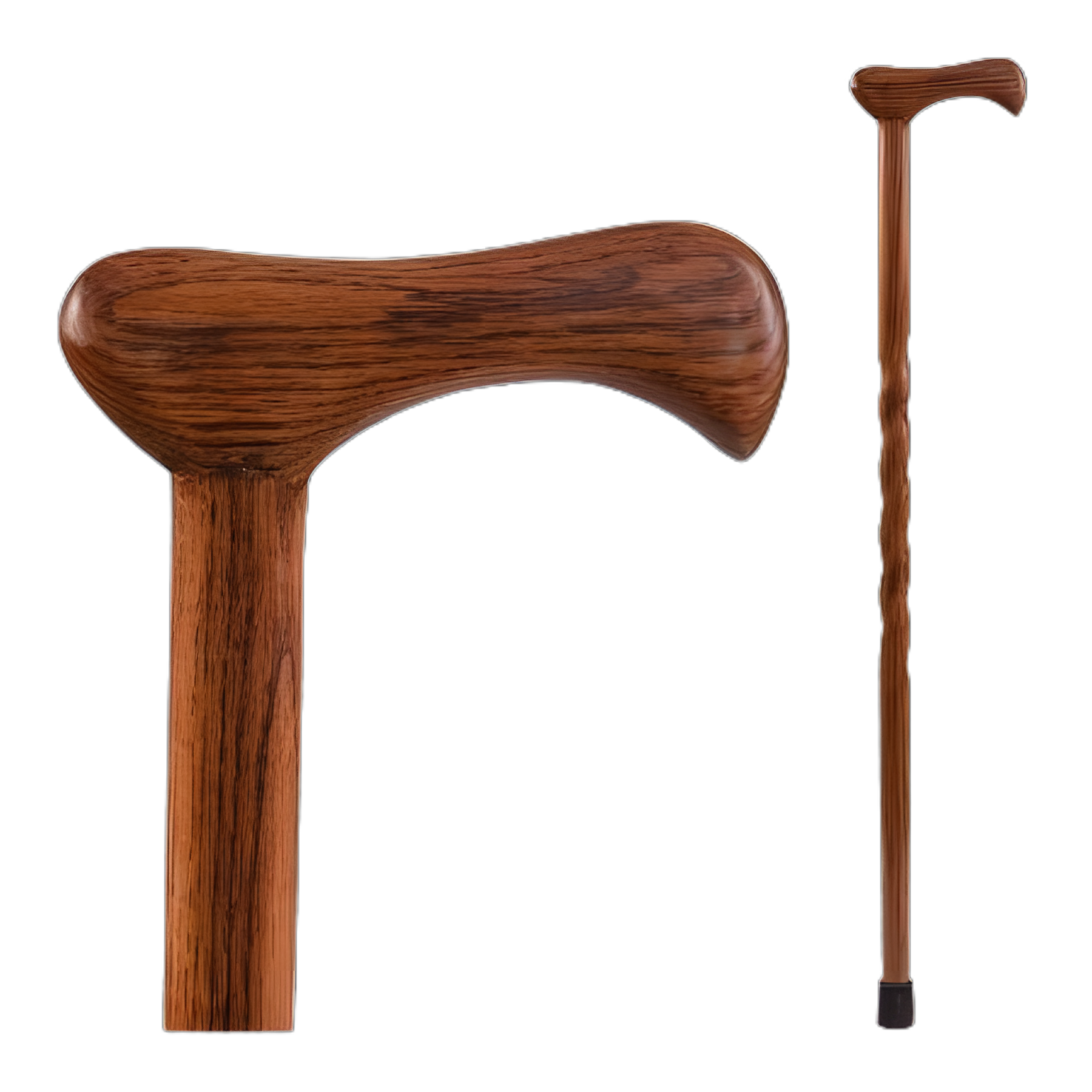 T-Handle Cane Brazos™ Twisted Wood 37 Inch Height Red Oak