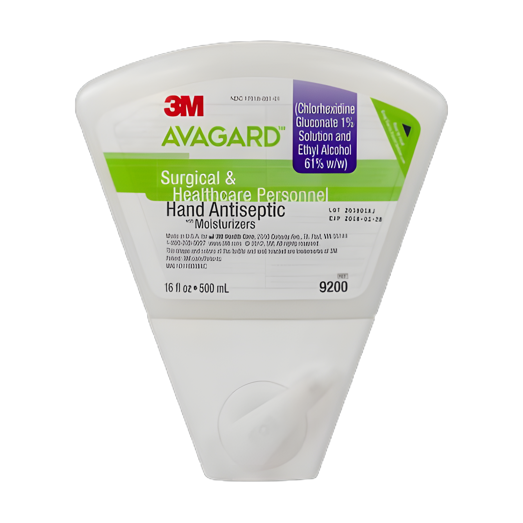 Waterless Surgical Scrub 3M™ Avagard™ 16 oz. Dispenser Refill Bottle 1% / 61% Strength CHG (Chlorhexidine Gluconate) / Ethyl Alcohol NonSterile