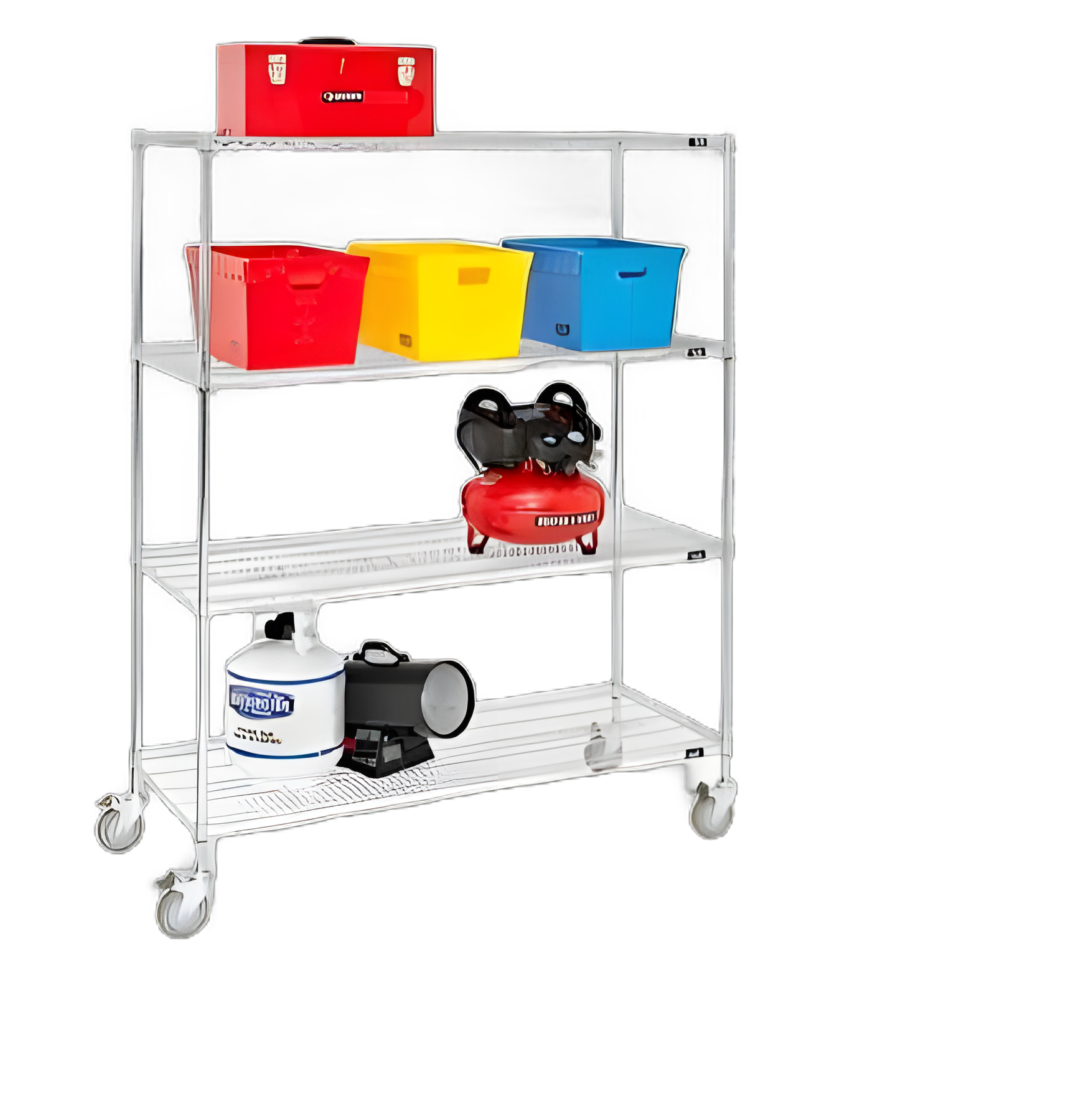 Mobile Shelving 4 Shelves Adjustable 24 X 60 X 78 Inch