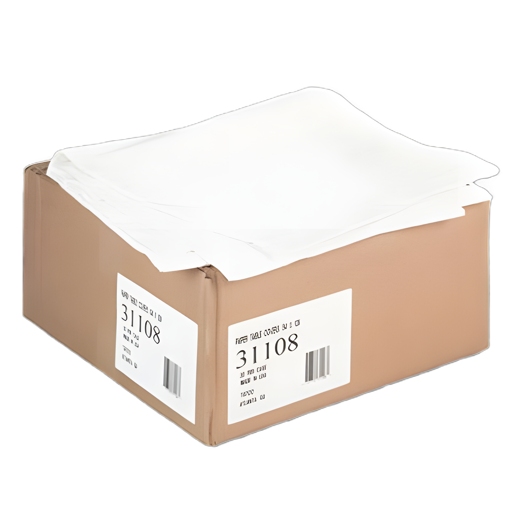 Paper Table Cover, Embossed Paper with Plastic Liner, 54" x 108", White, 20/Carton
