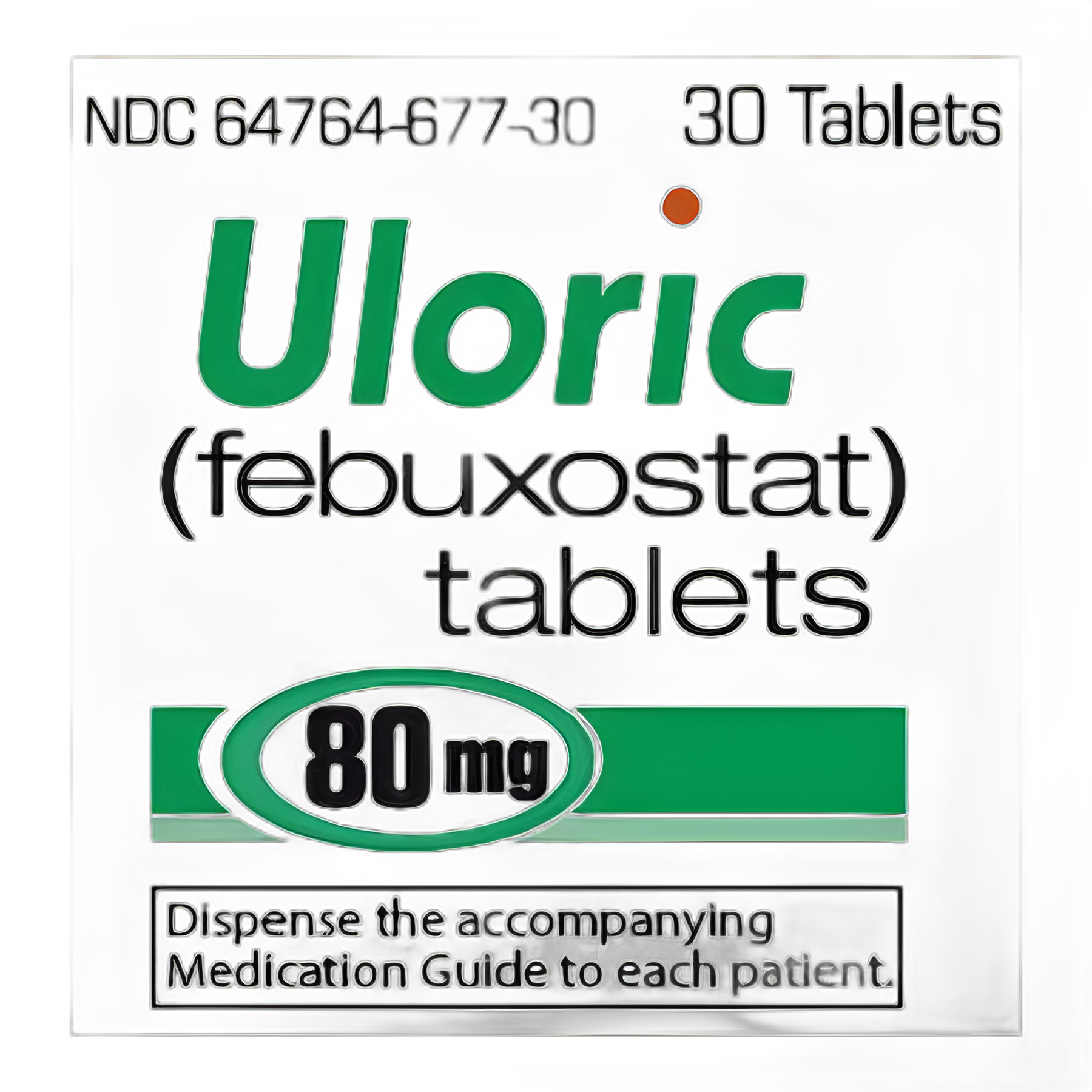 Uloric Febuxostat 80mg - Takeda Pharma Antigout Tablets (30 Count)