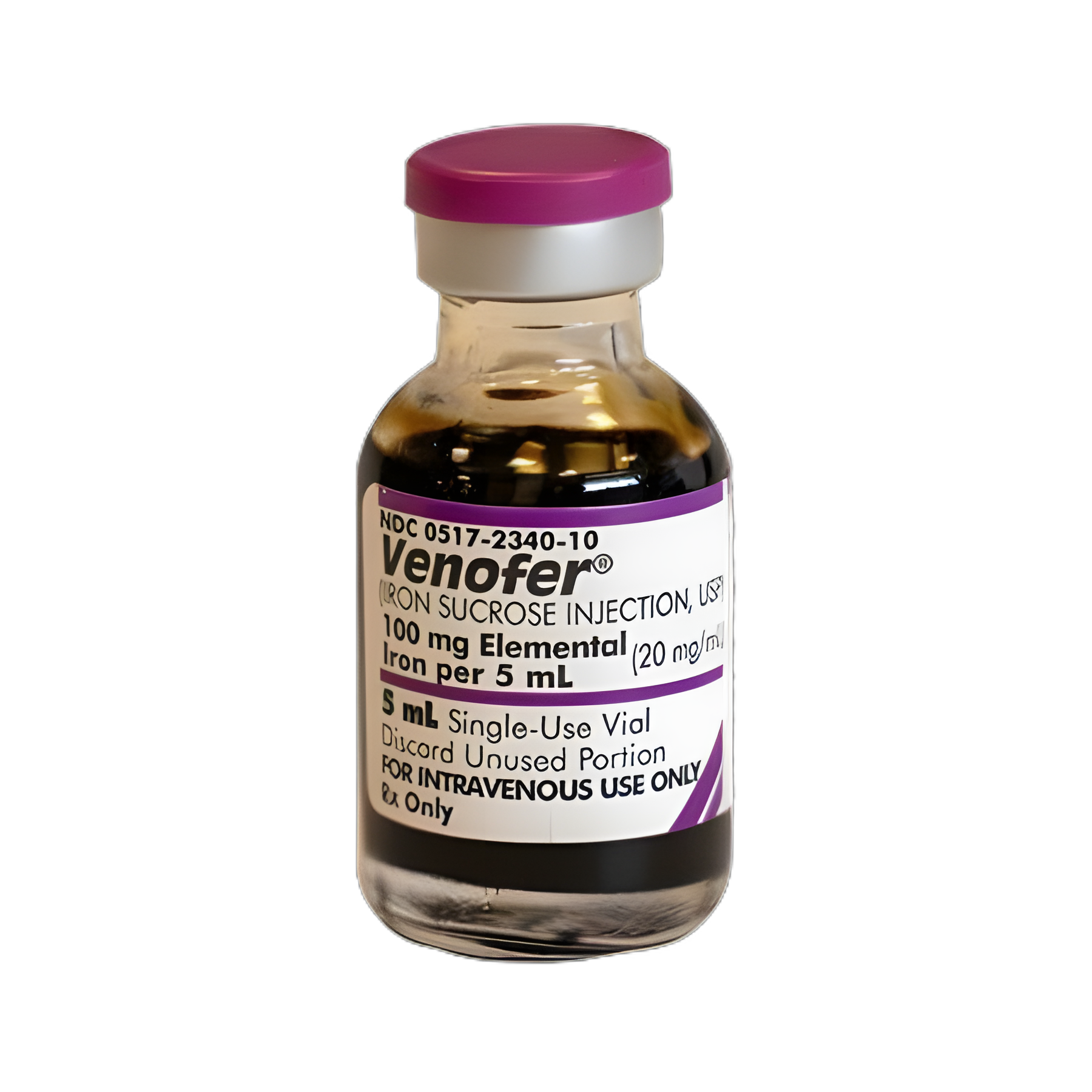 Venofer® Iron Preparation Iron Sucrose Complex 20 mg / mL Injection Single-Dose Vial 5 mL - 1016400