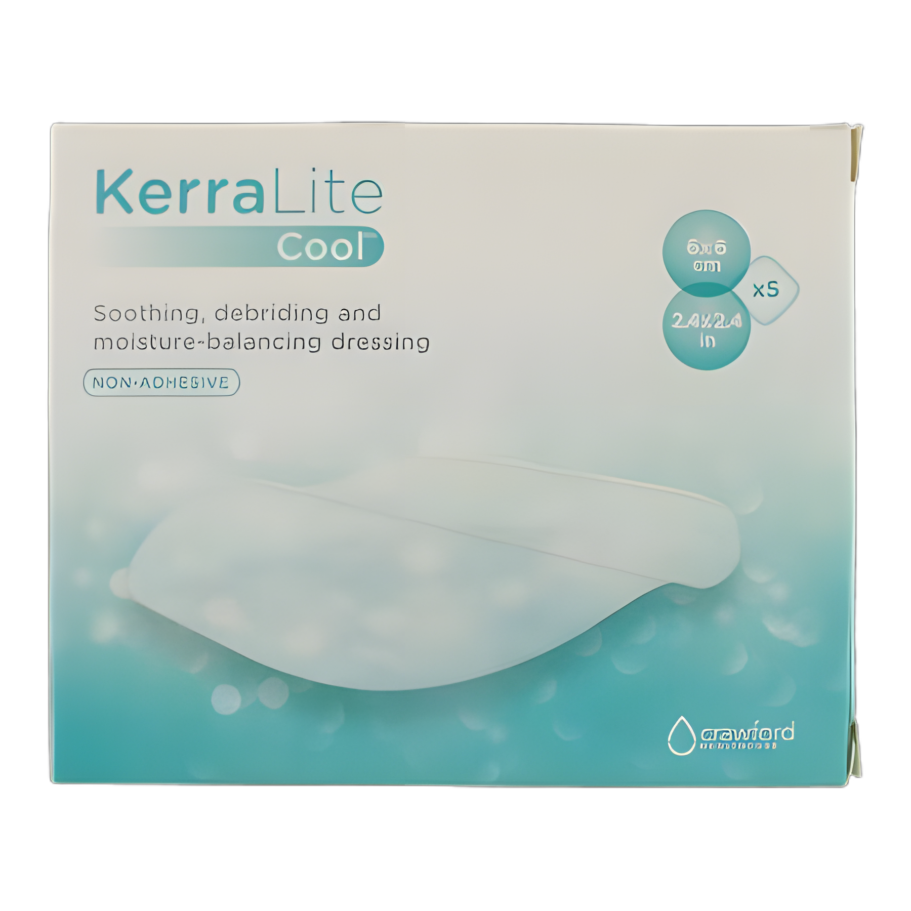 Hydrogel Wound Dressing KerraLite Cool® Border Sheet 6 X 6 Inch Sheet Sterile