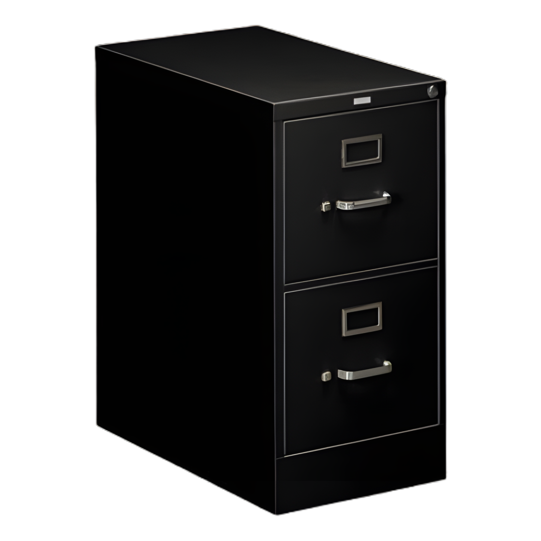 510 Series Vertical File, 2 Letter-Size File Drawers, Black, 15" x 25" x 29"