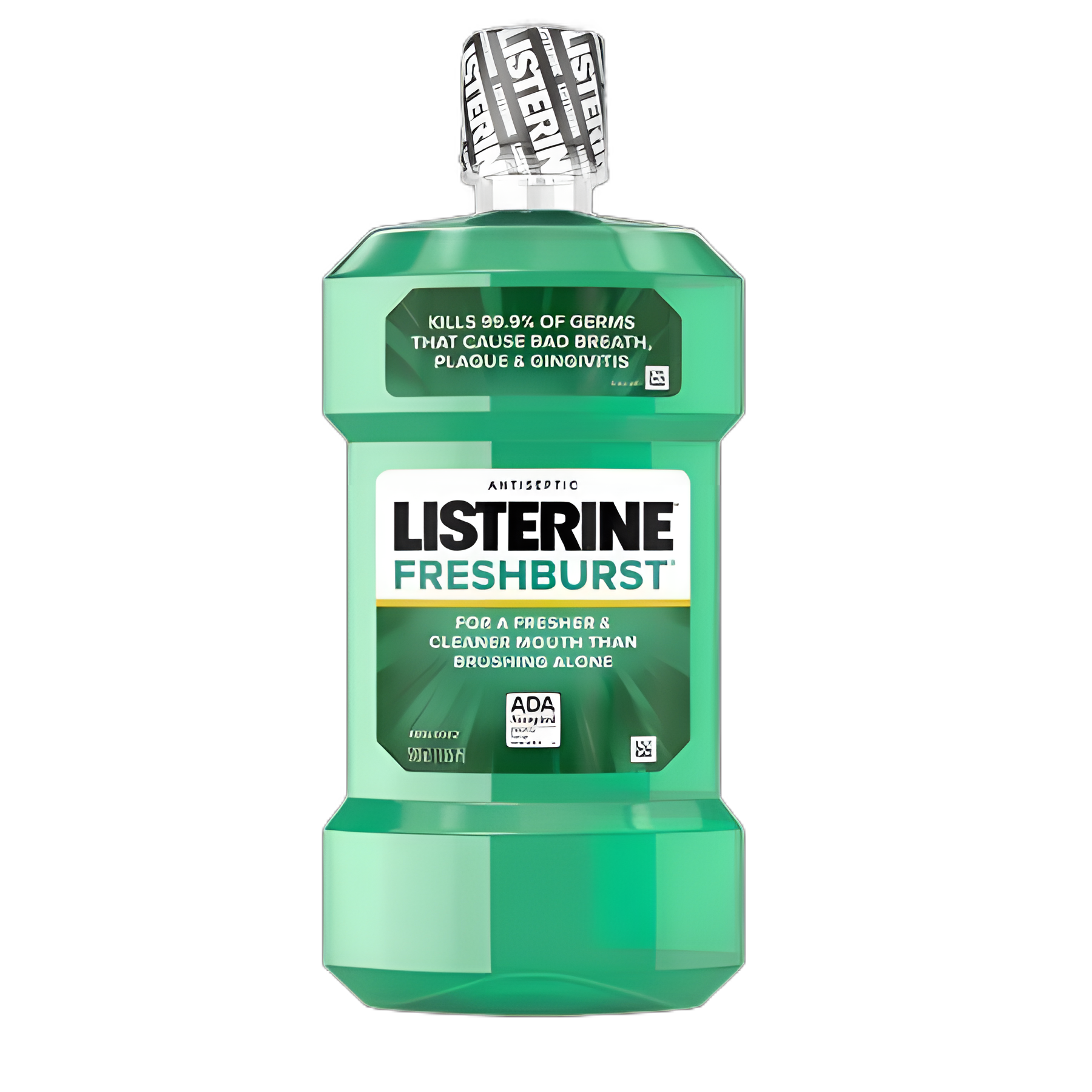 Listerine® Fresh Mint Antiseptic Mouthwash, 500 mL - Kills Germs for Fresh Breath & Healthy Gums