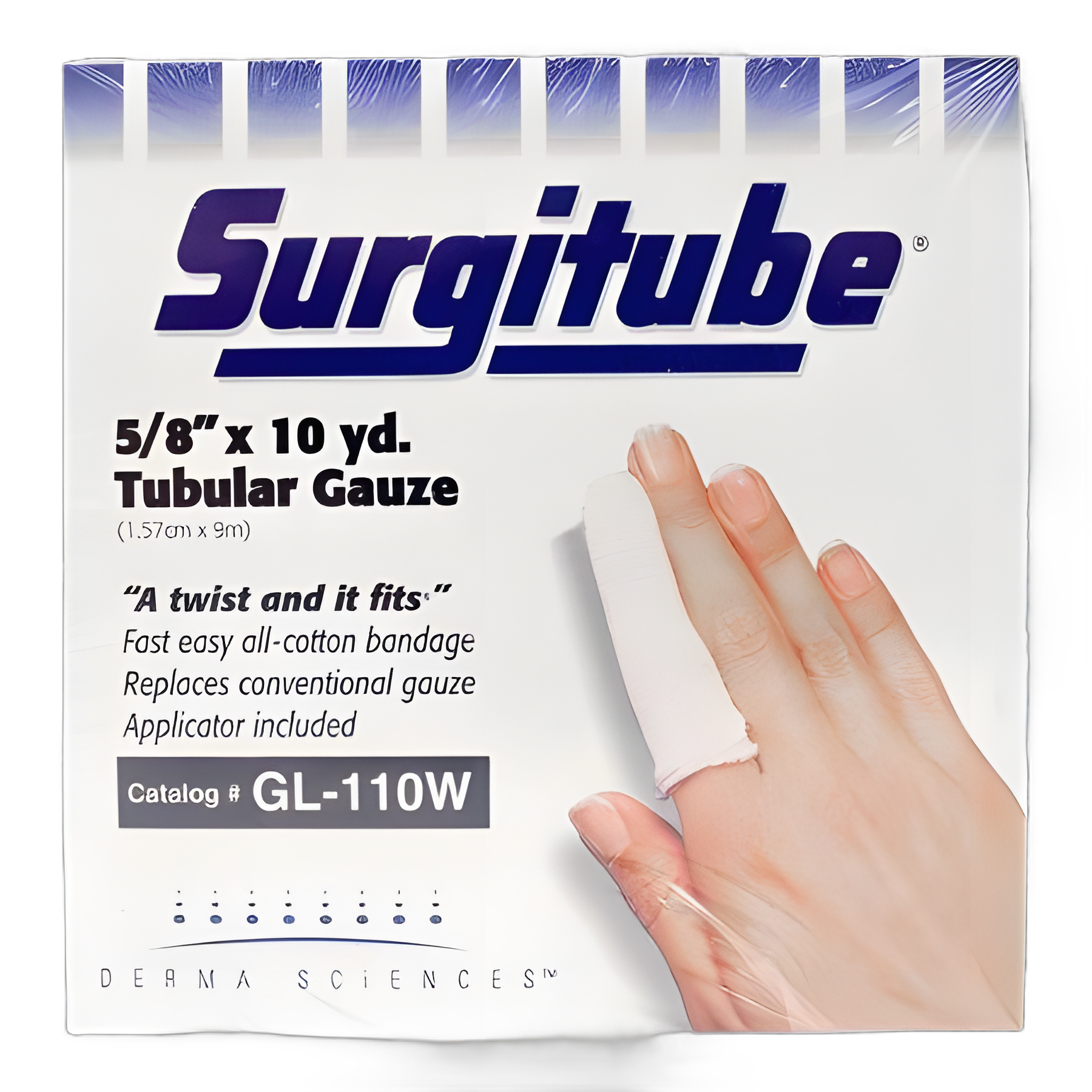 Tubular Retainer Dressing Surgitube® Cotton 5/8 Inch X 10 Yard Size 1 White Small Finger / Toe NonSterile