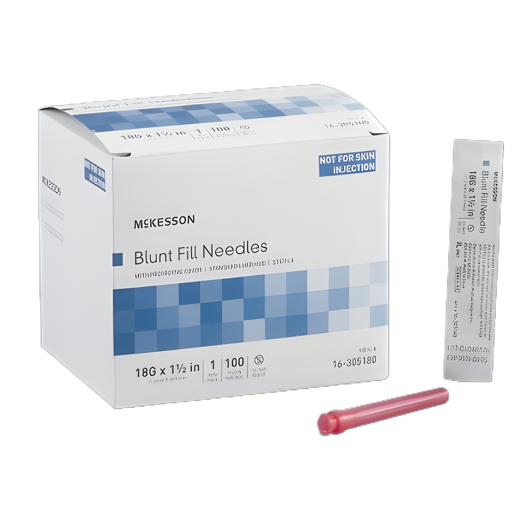 McKesson 18 Gauge 1-1/2 Inch Blunt Fill Needle for Medical and Laboratory Use