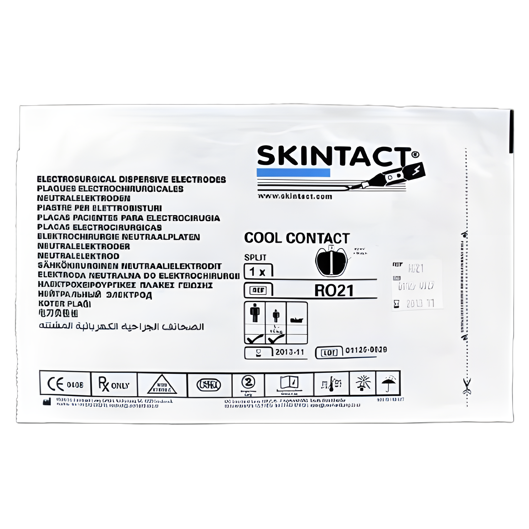 Skintact Split Patient Return Electrode Without Cord - Universal Compatibility