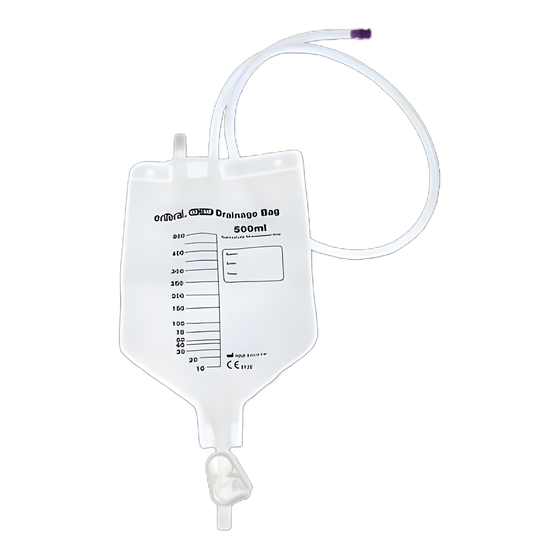 Enteral Drainage Bag ENFit® 50 cm Tubing 500 mL Sterile ENFit® Connector Barrier - DBISO-500