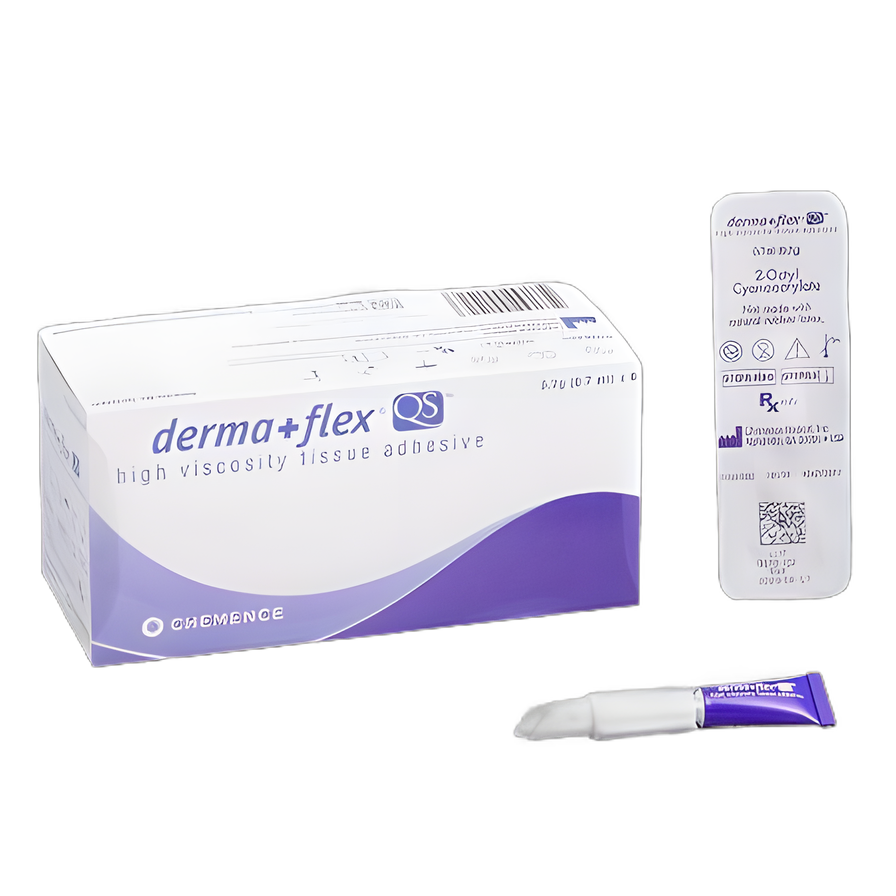 Skin Adhesive Derma+Flex® QS™ 0.7 mL High Viscosity Precision and Dome Applicator Tip 2-Octyl Cyanoacrylate