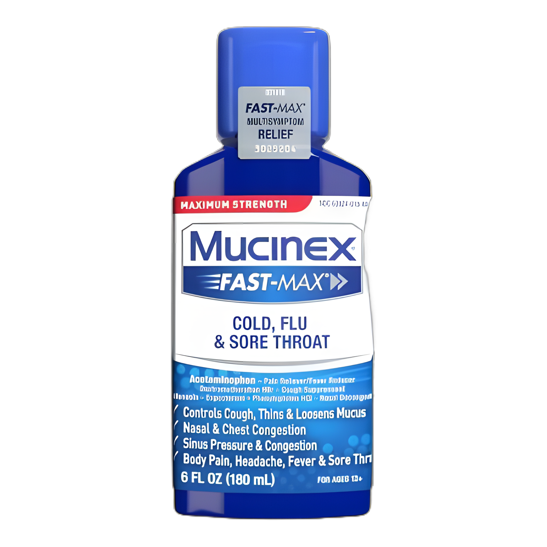 Mucinex® Cold and Cough Relief Liquid 650 mg - 20 mg - 400 mg - 10 mg / 20 mL, 6 oz