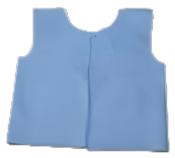 Exam Cape Blue One Size Fits Most Front / Back Opening Belt Closure Female