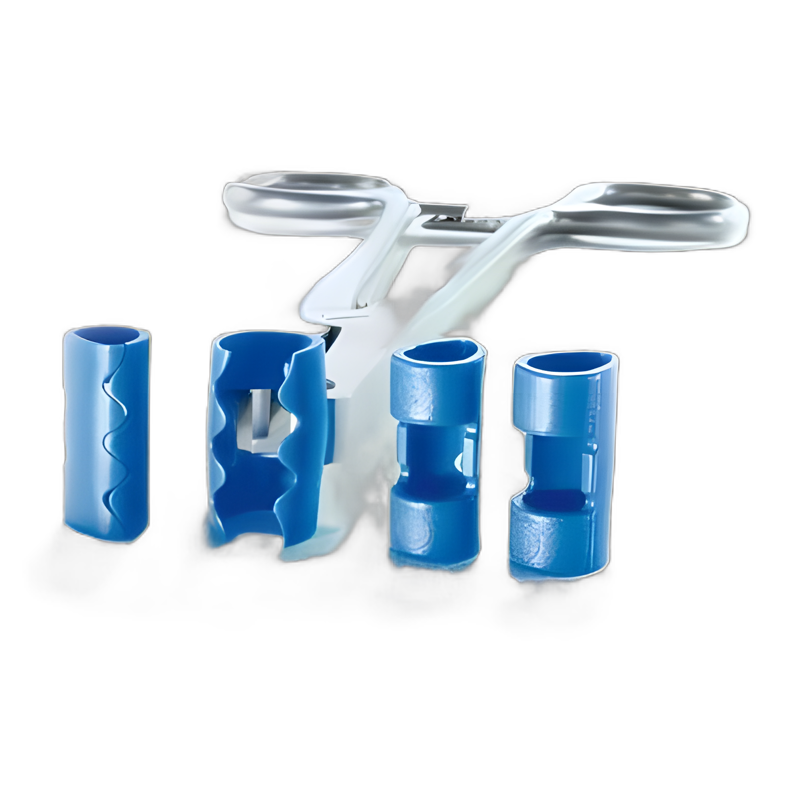 Raney Style Scalp Clip Plastic Medium Blue Clip 10 Clips