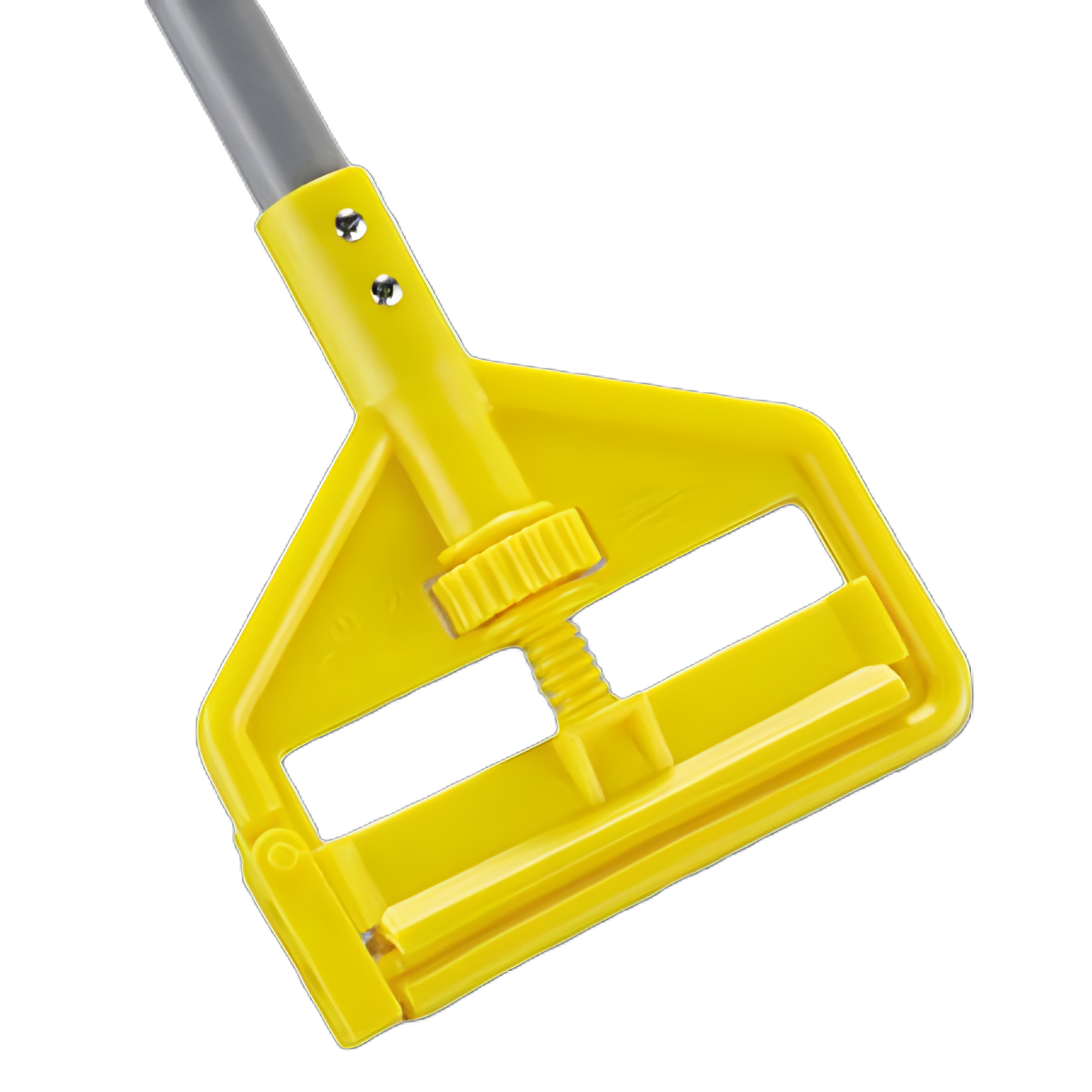 Invader Fiberglass Side-Gate Wet-Mop Handle, 1" dia x 60", Gray/Yellow