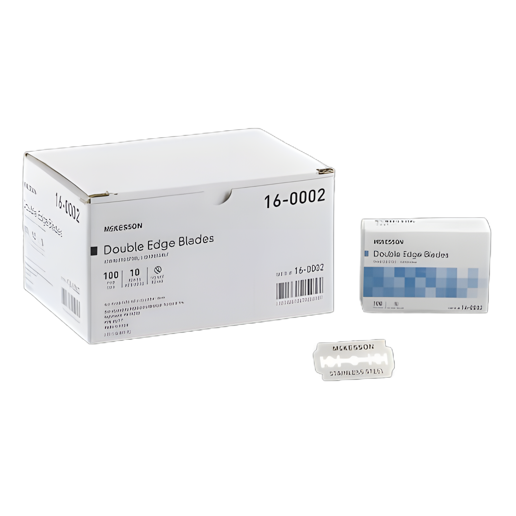 McKesson Stainless Steel Double Edged Razor Blade for Medical Use, Teflon-Coated, Nonsterile, Disposable
