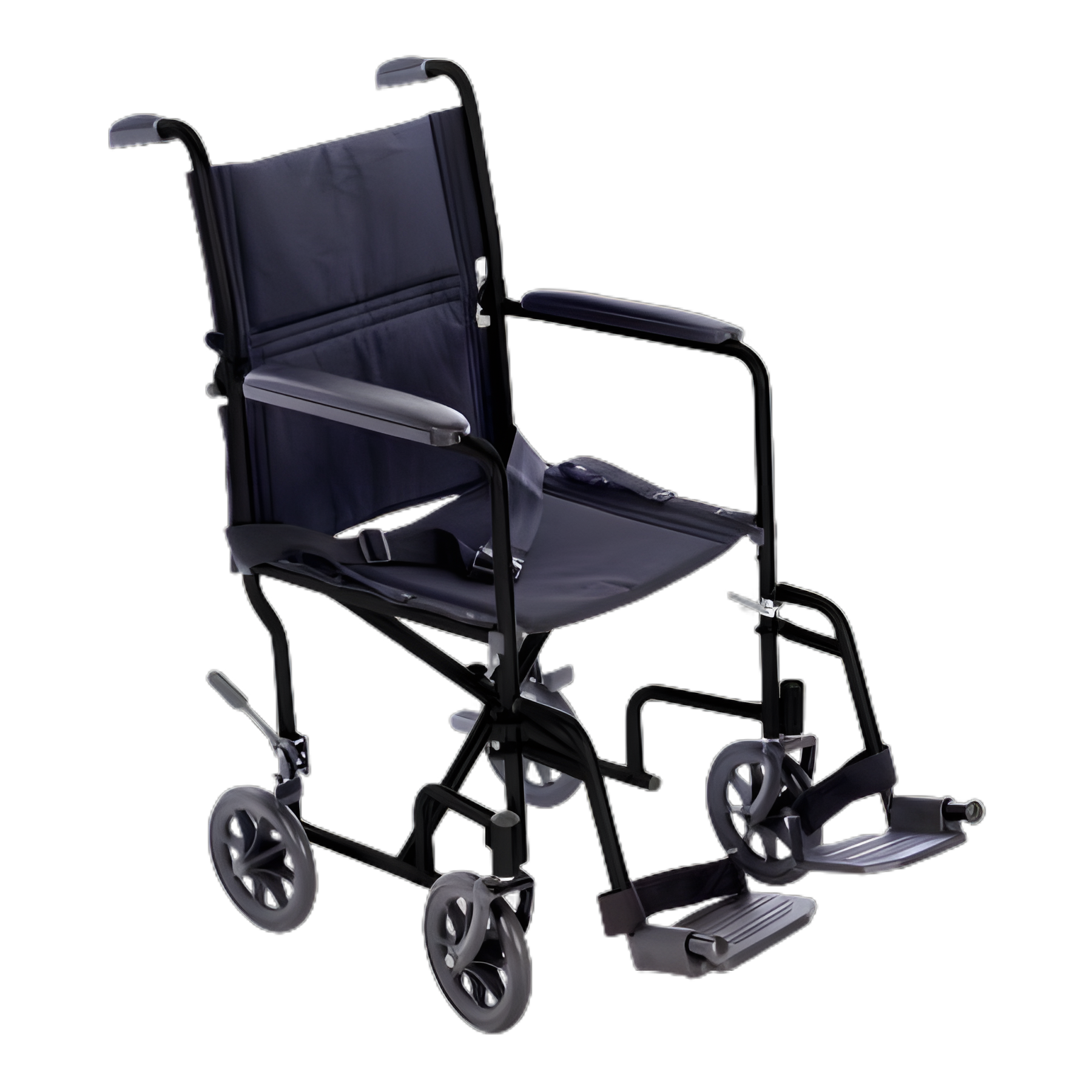 Transport Chair Astra 19 Inch Seat Width Full Length Arm Swing-Away Footrest Aluminum Frame - TC19A-BLU