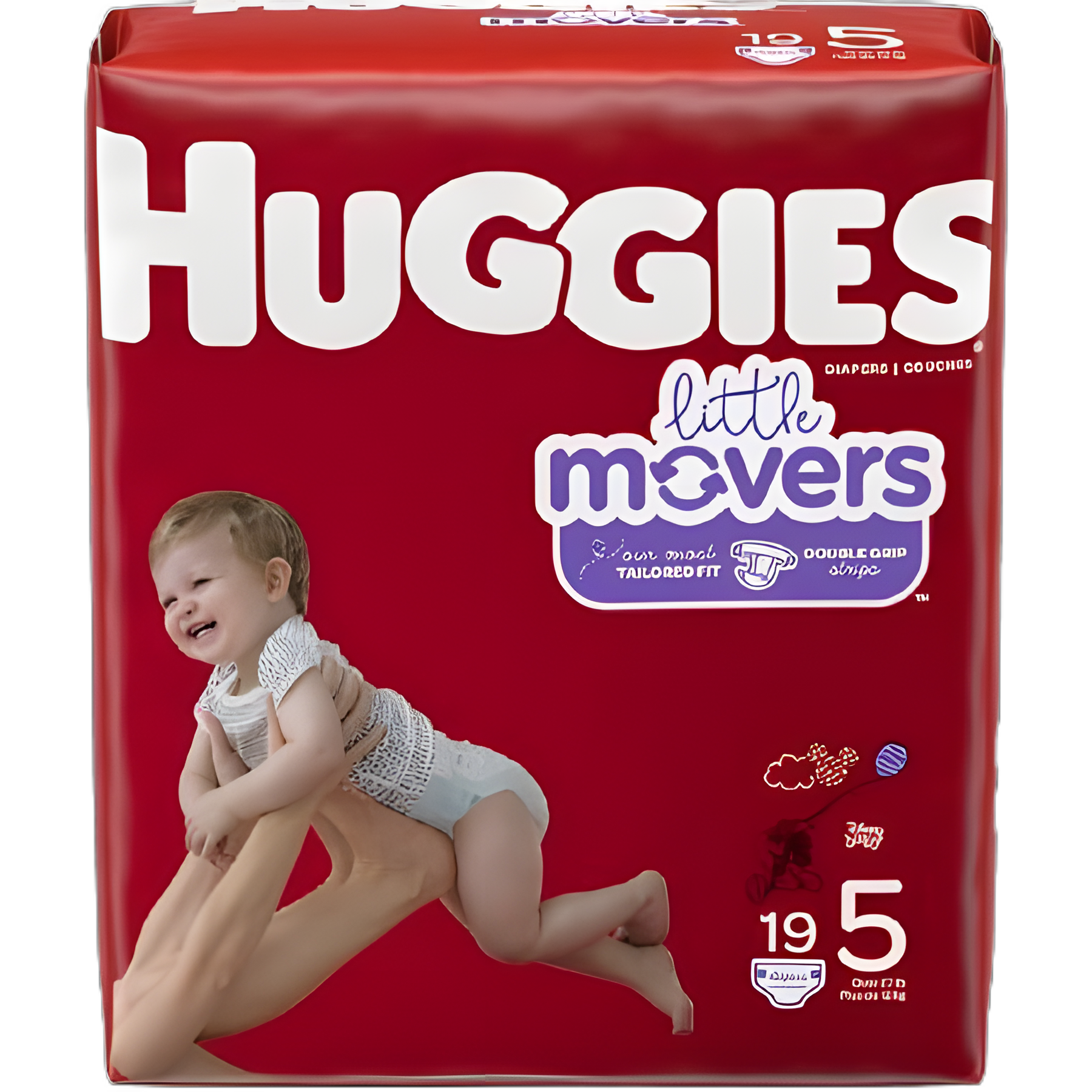 Huggies® Little Movers Size 5 Disposable Diapers for Active Babies - Moderate Absorbency