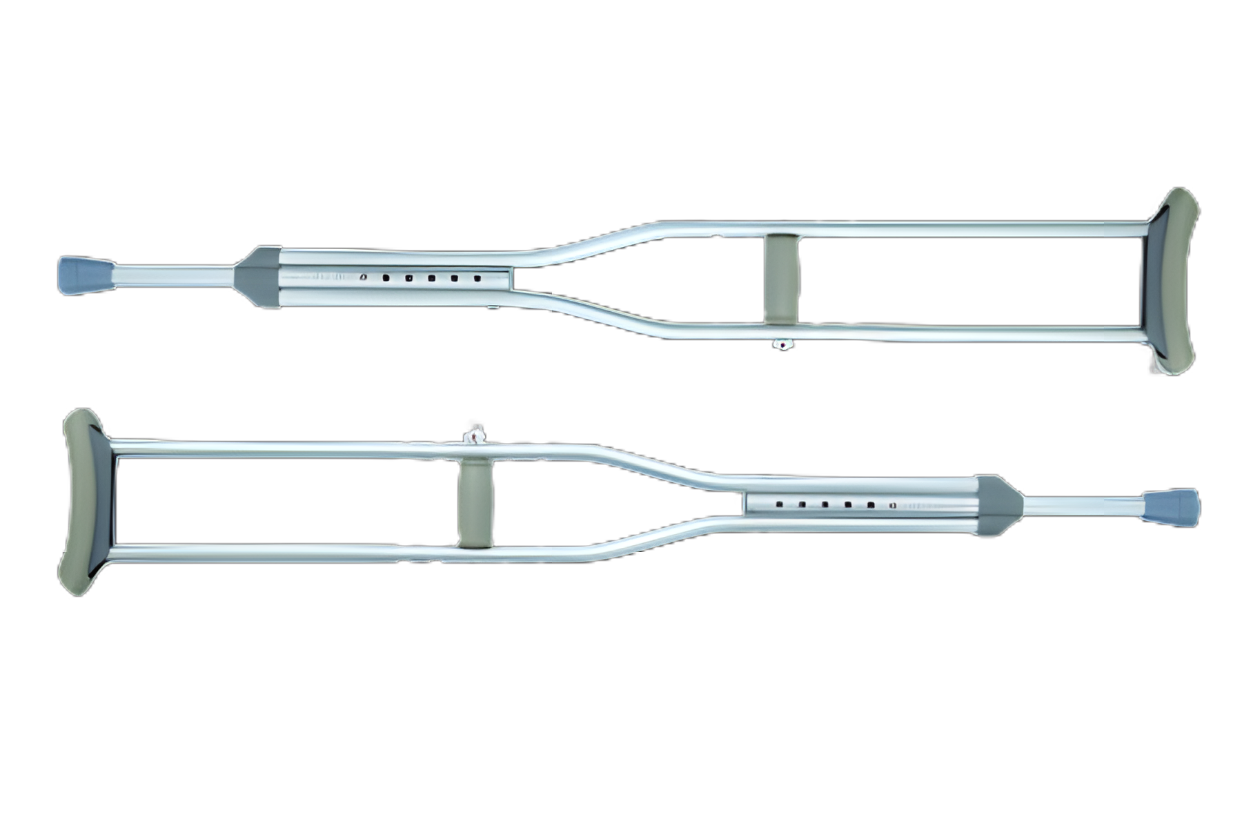 Underarm Crutches ProCare® Aluminum Frame Adult 300 lbs. Weight Capacity 52 to 60 Inch Crutch Height Push Button Adjustment