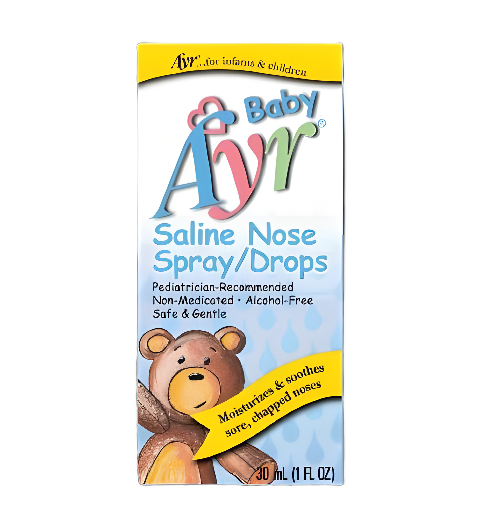 Saline Nasal Spray Ayr® Baby Saline Nose Spray / Drops 0.65% Strength 1 oz.