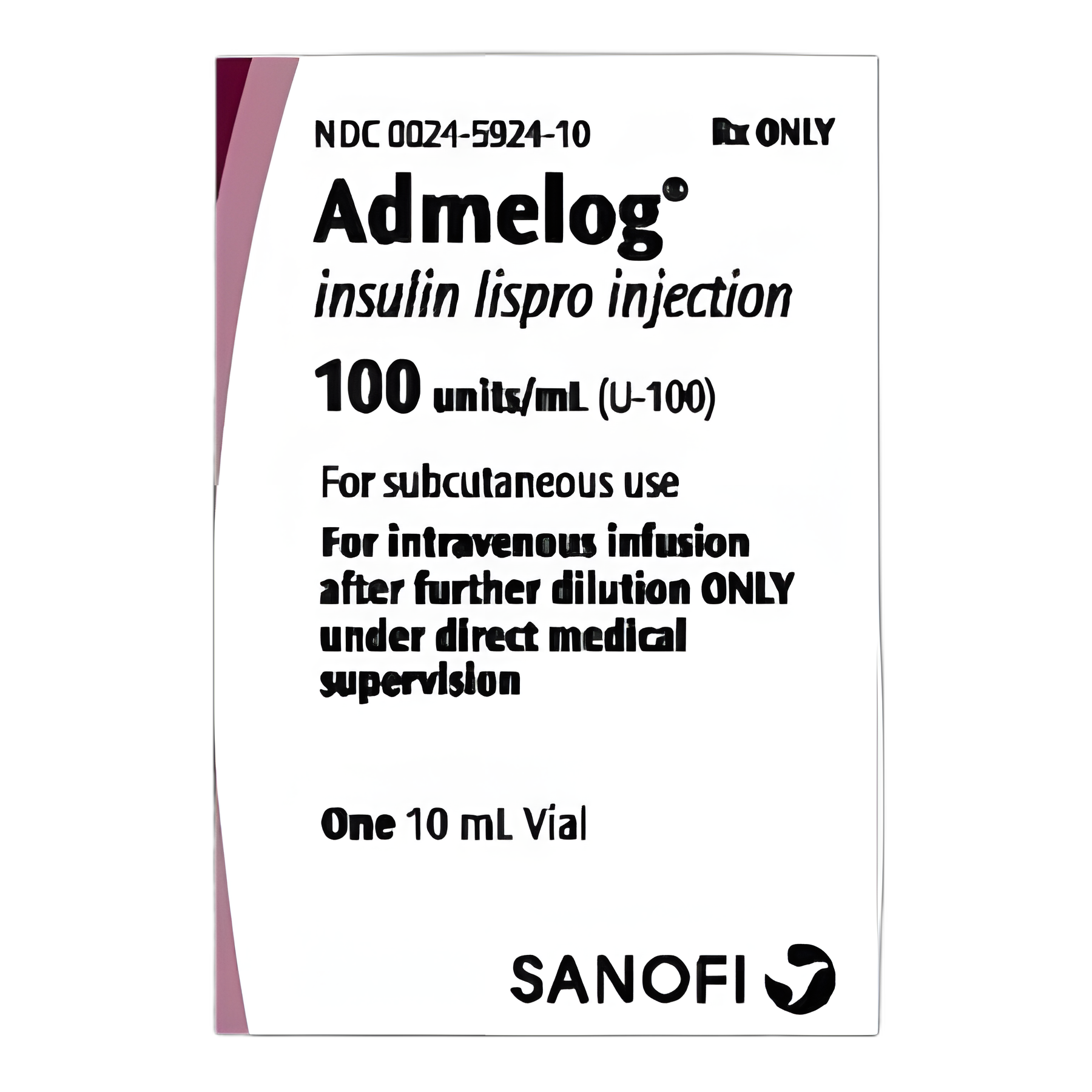 Admelog Insulin Lispro 100 U/mL Injection - Multiple-Dose Vial 10 mL by Sanofi Pasteur