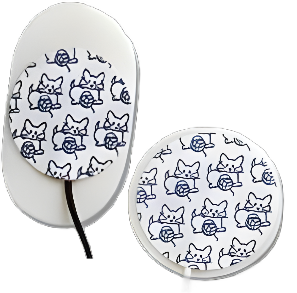 ECG Electrode with Leadwire Foam Backing Non-Radiolucent Snap Connector 3 per Pack