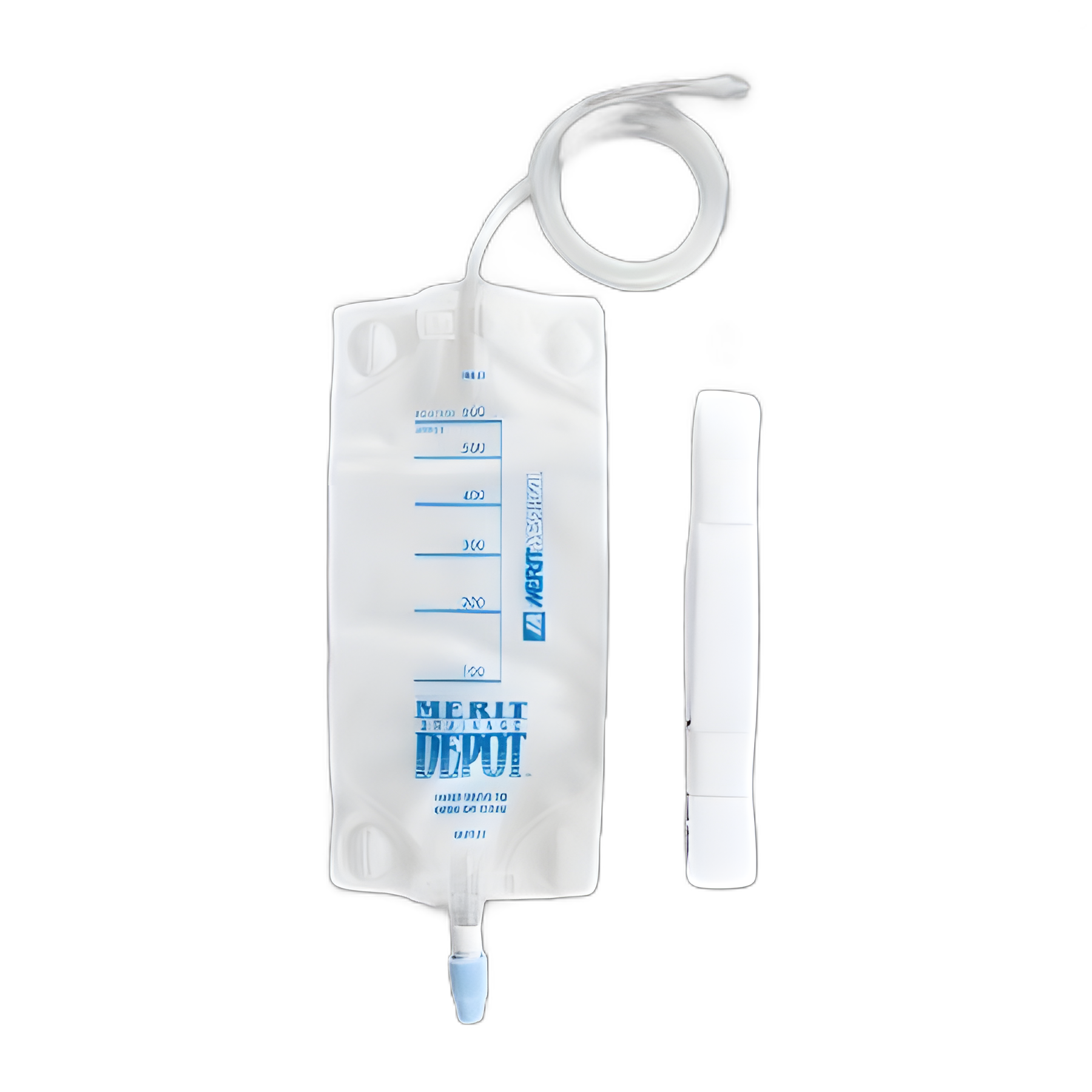 Drainage Bag Merit Drainage Depot™ 24 Inch Tubing 600 mL Sterile Anti-Reflux Barrier - FZ624