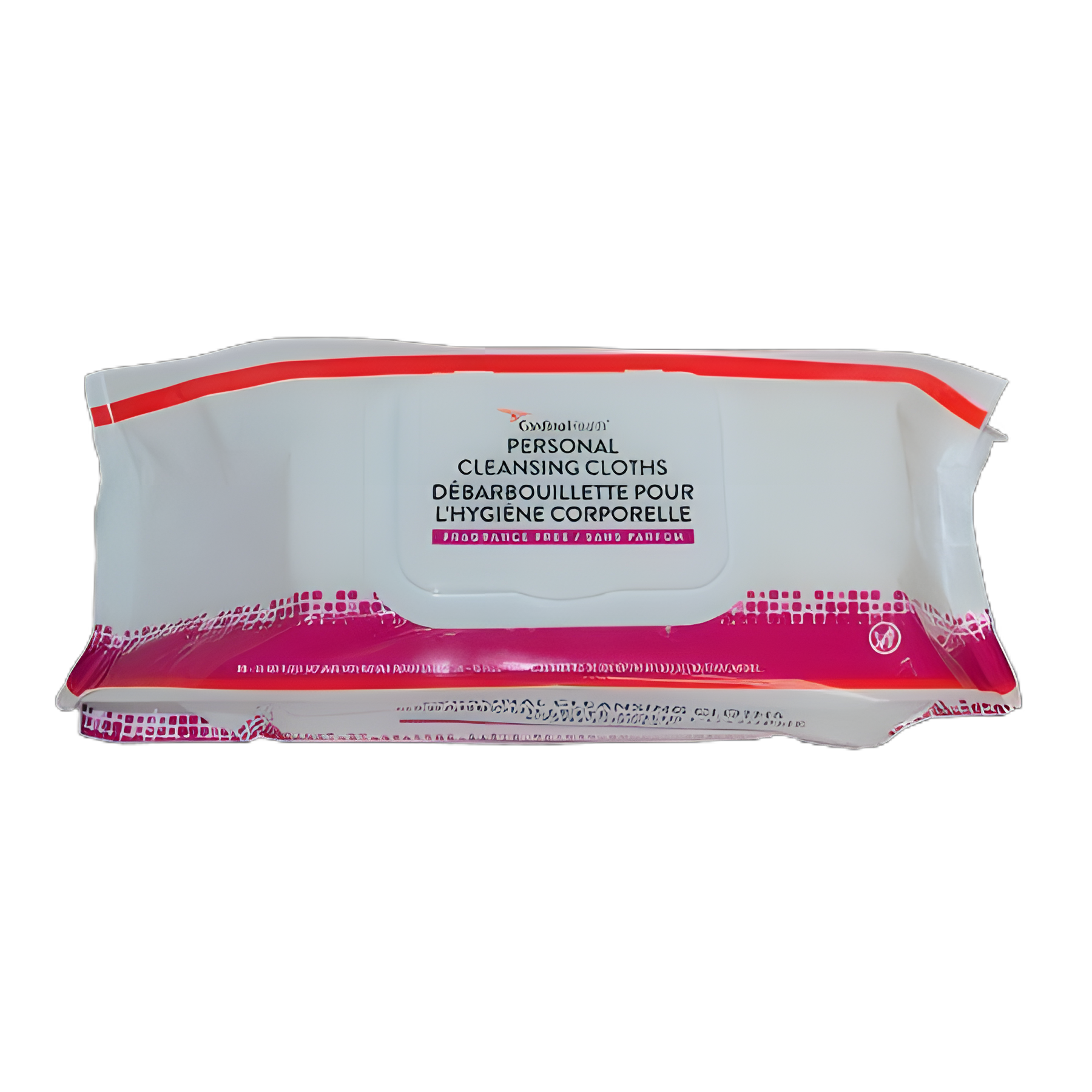 Cardinal Health™ Personal Cleansing Wipes, Unscented, 64 Count - Gentle, No-Rinse Formula