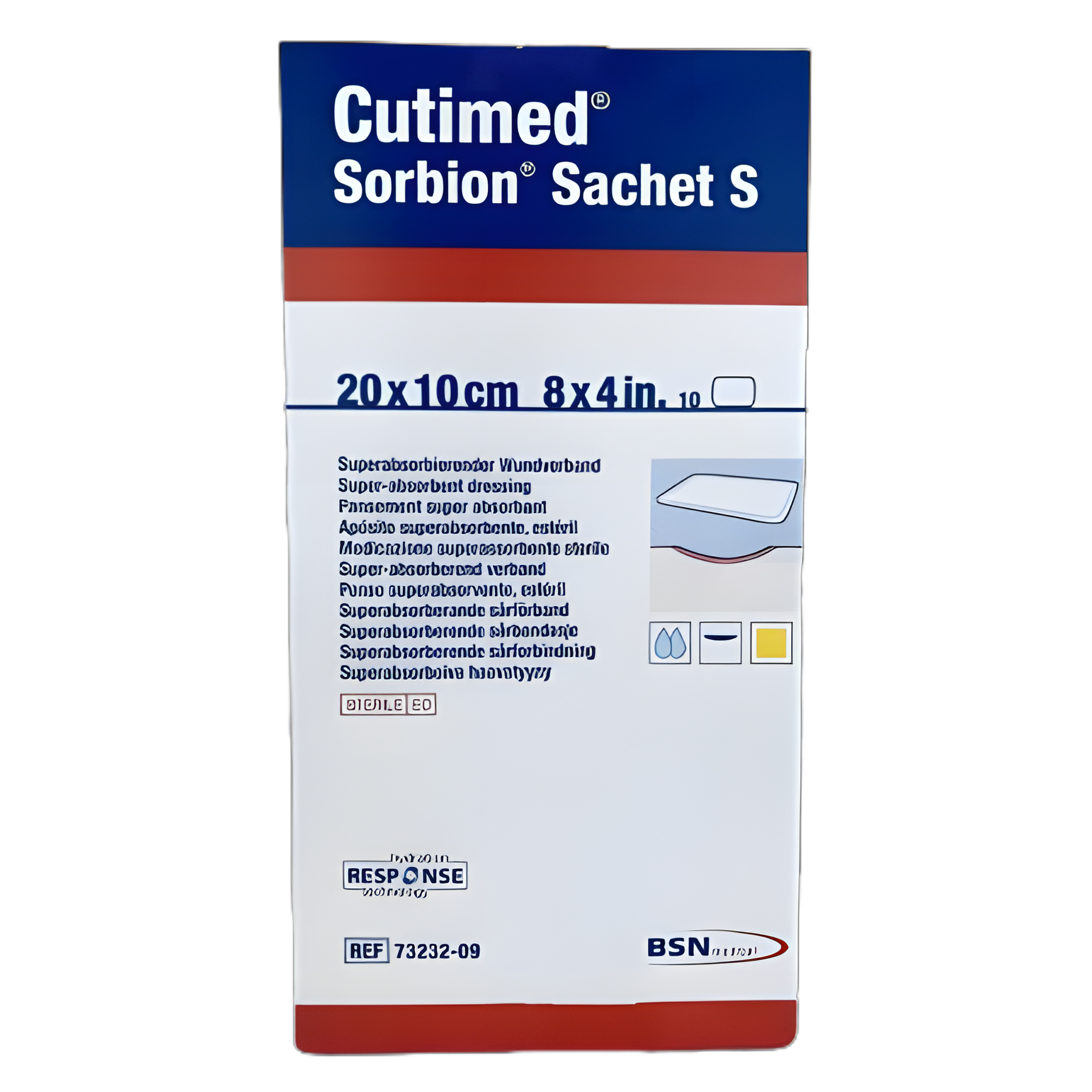 Cutimed Sorbion Sachet S Gelling Fiber Wound Dressing 4x8 Inch - Sterile, High Absorbency
