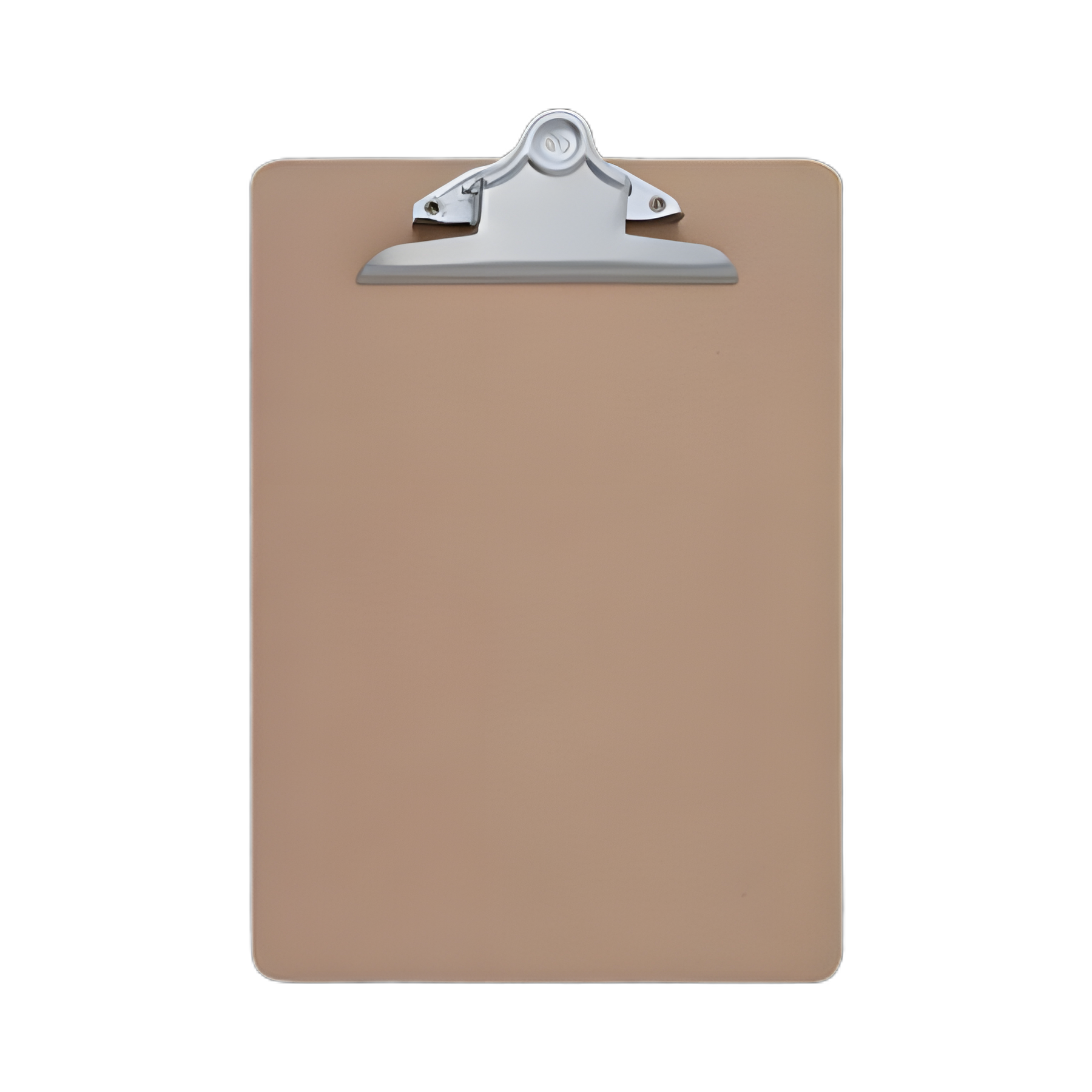 Hardboard Clipboard, 1.25" Clip Capacity, Holds 8.5 x 11 Sheets, Brown