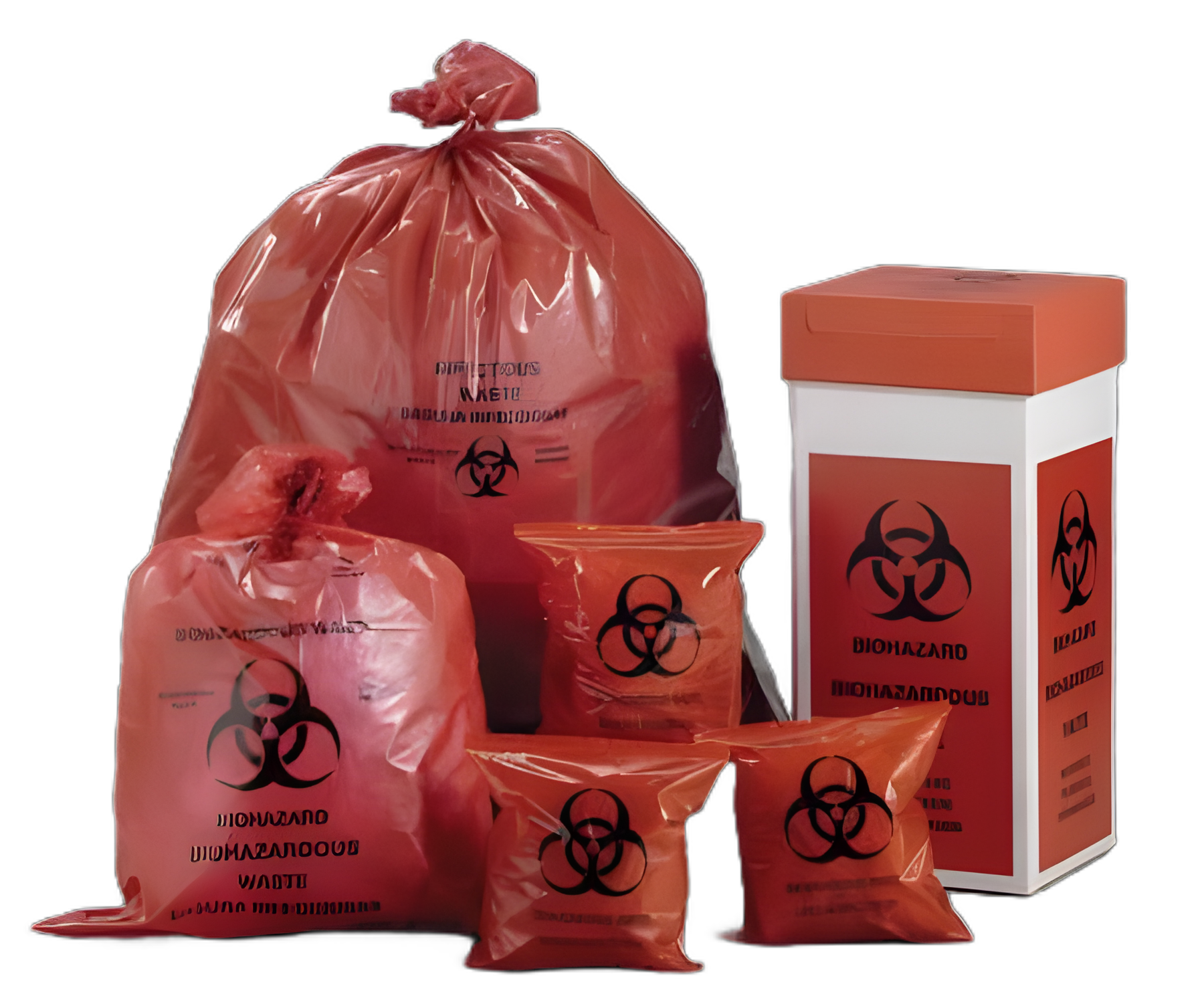 Biohazard Waste Bag Medegen Medical Products 2 to 3 gal. Red Bag Polyethylene 14-1/2 X 19 Inch