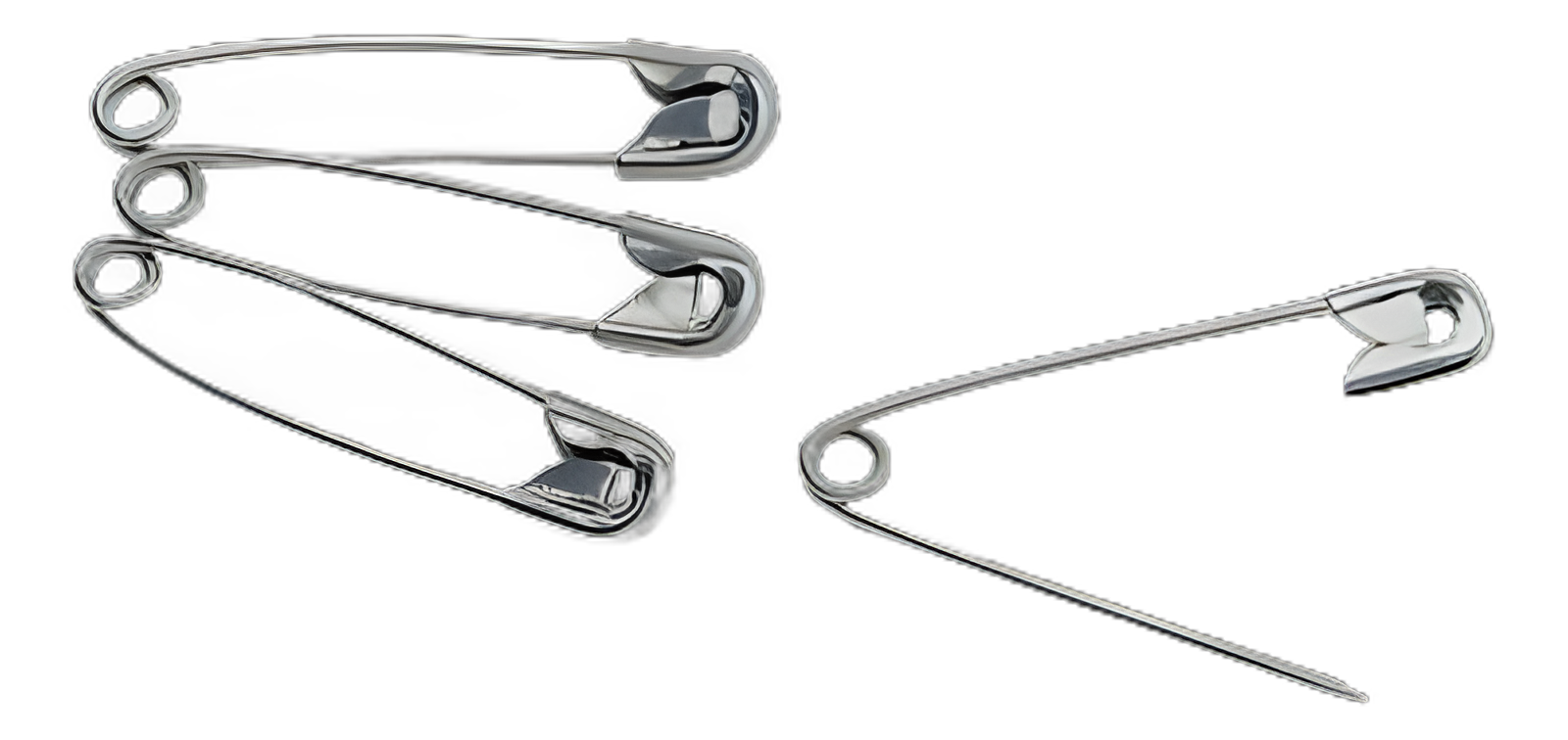 Safety Pin Number 3 Nickel Plated Steel