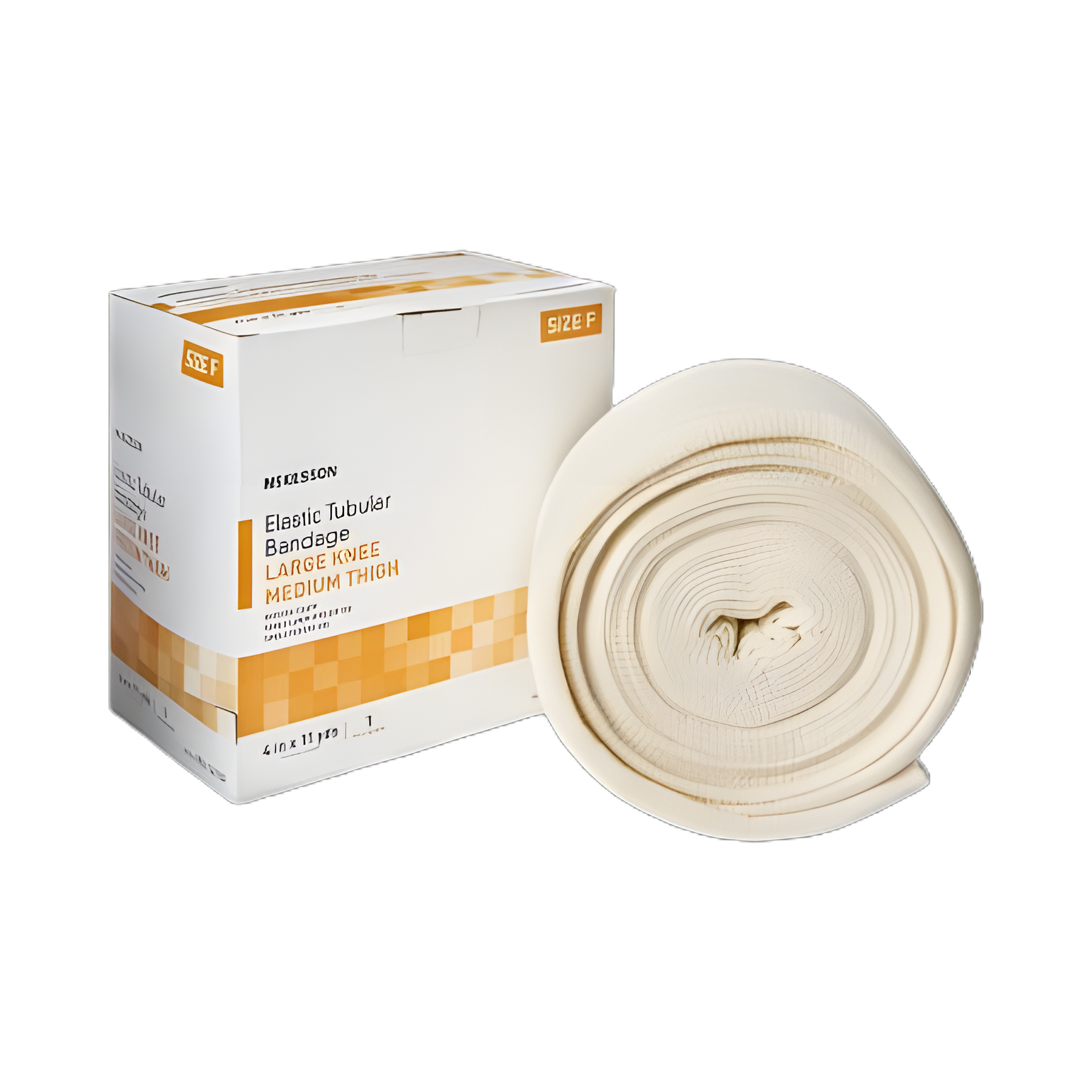 McKesson Spandagrip Elastic Tubular Support Bandage Size F - 4 Inch X 11 Yard for Knee/Thigh