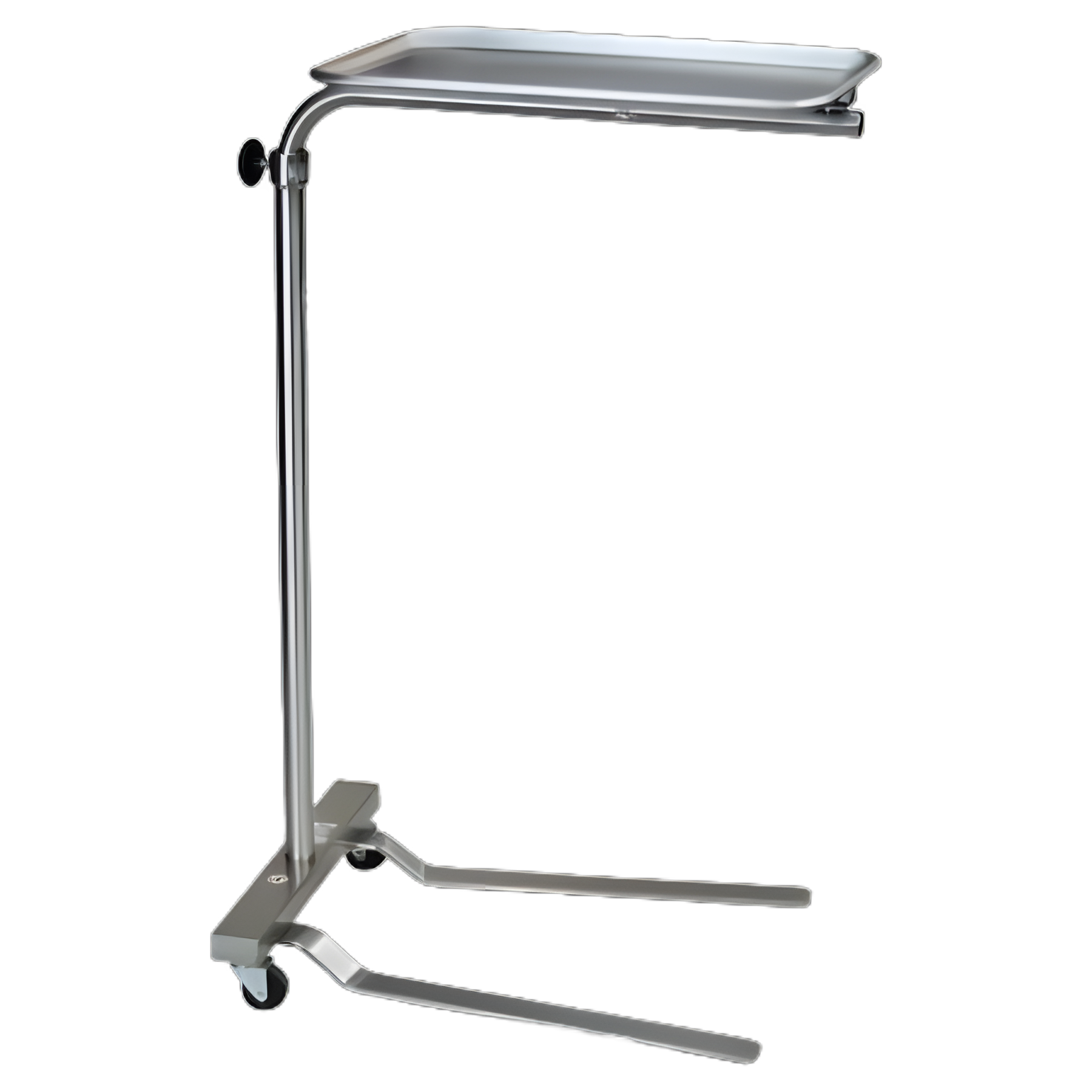 Mayo Instrument Stand Newark Tray U-Shaped Base 37-1/4 to 64 Inch 12-5/8 X 19-1/8 Inch Tray
