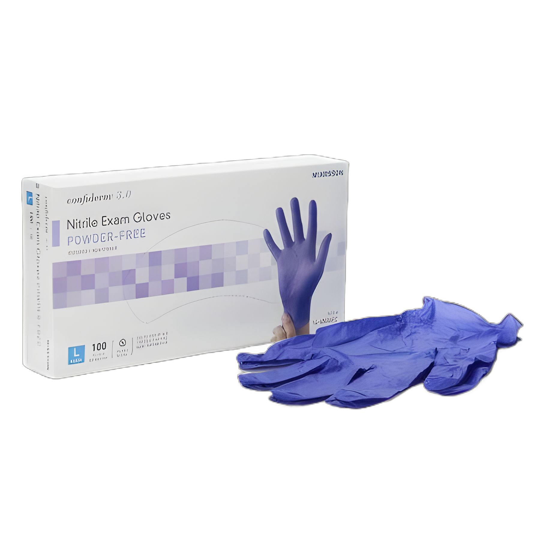 McKesson Confiderm 3.0 Large Nitrile Exam Gloves - NonSterile, Powder-Free
