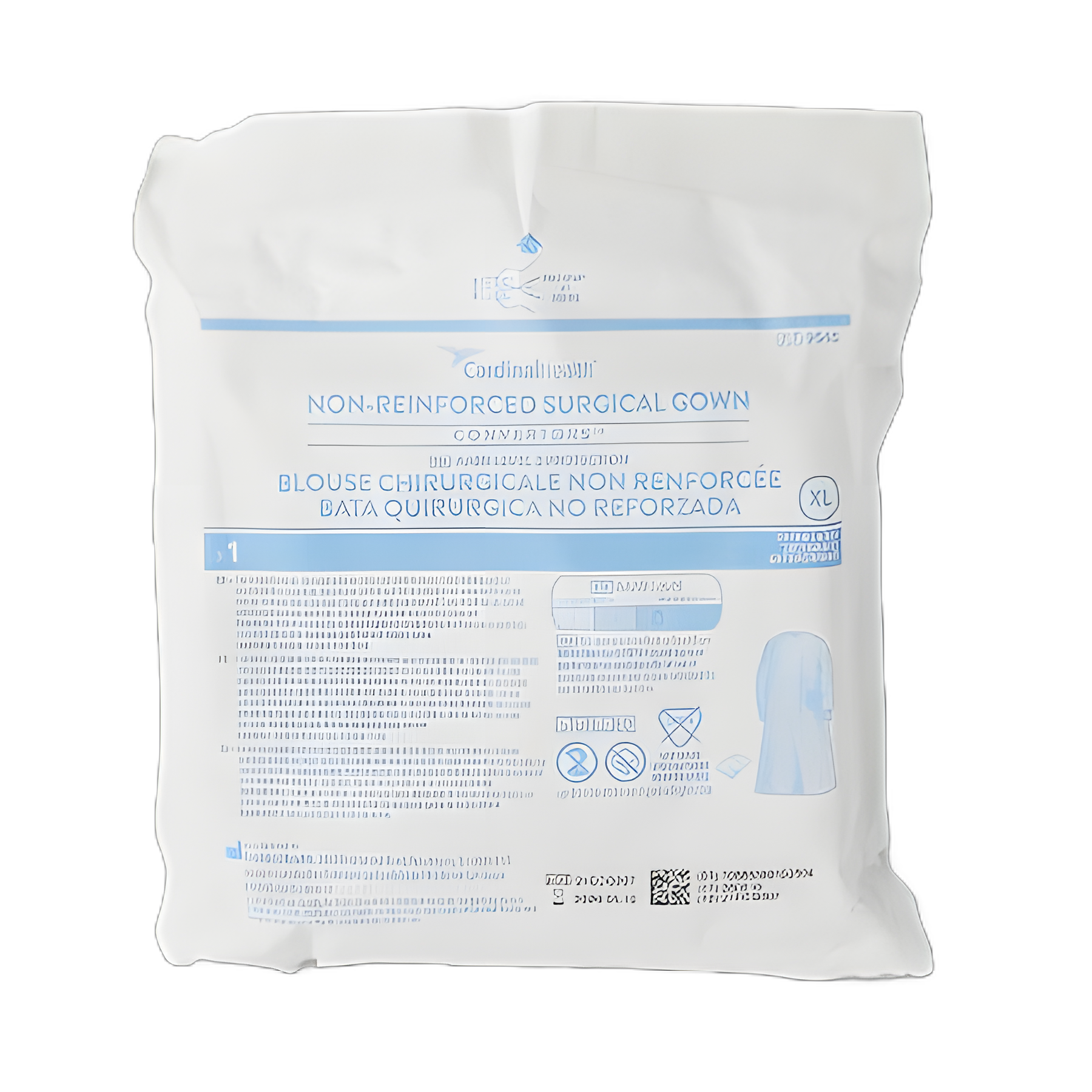 Non-Reinforced Surgical Gown with Towel Astound® X-Large Blue Sterile AAMI Level 3 Disposable