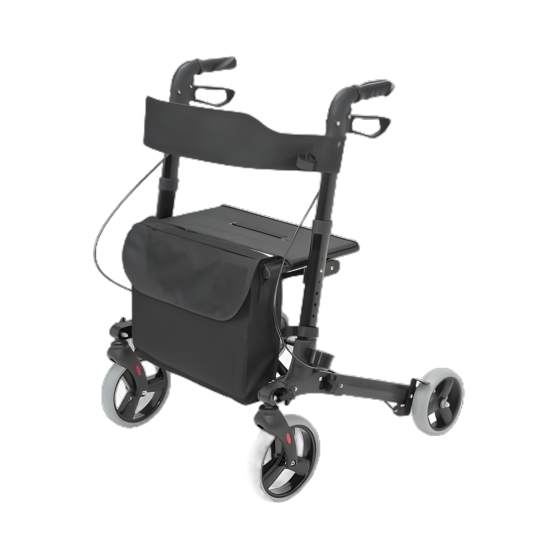 HealthSmart Gateway 4-Wheel Rollator: Lightweight, Adjustable, Folding Aluminum Frame