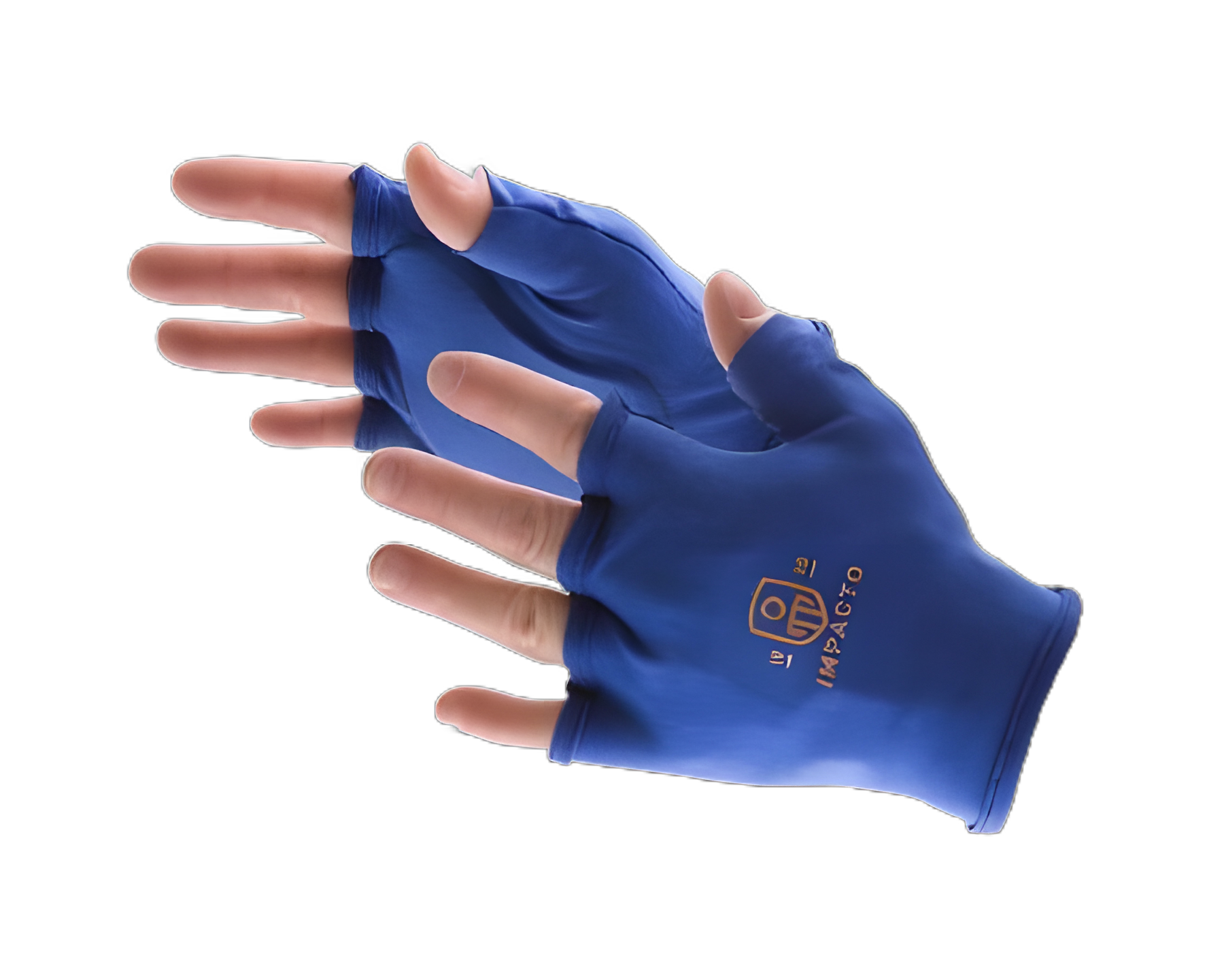 IMPACTO® Medium Blue Fingerless Impact Glove Liner for Left Hand - Vibration Protection