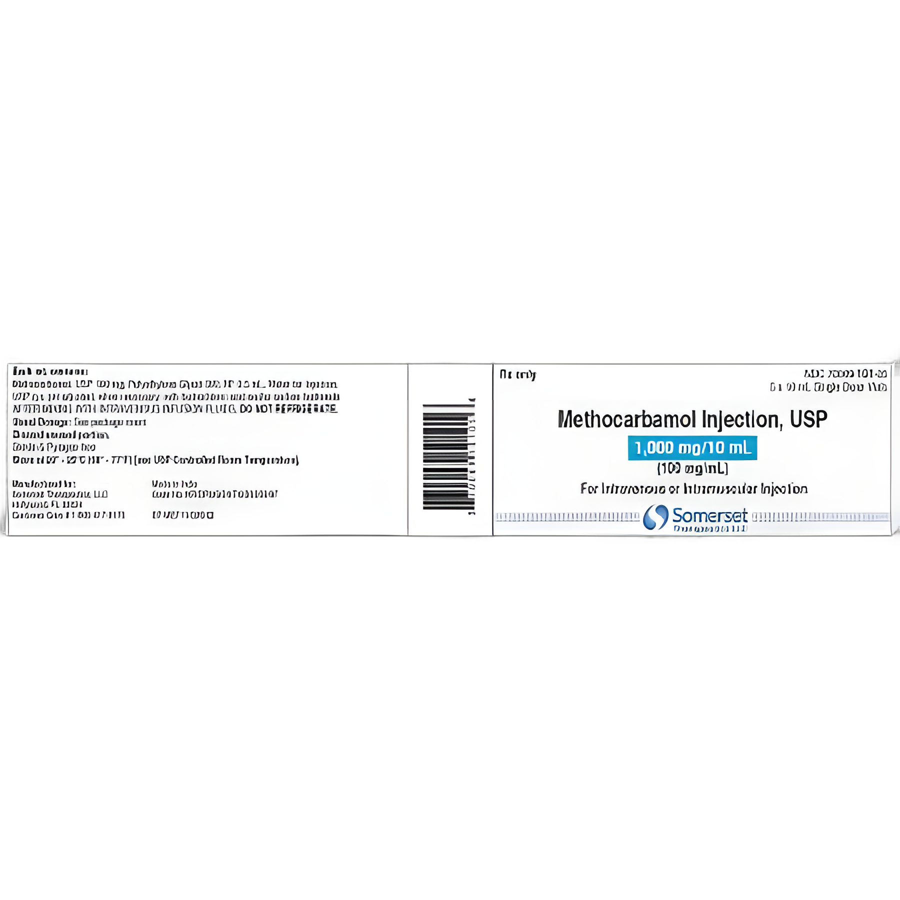 Methocarbamol 100 mg/mL Injection by Somerset Therapeutics - Single-Dose Vial 10 mL