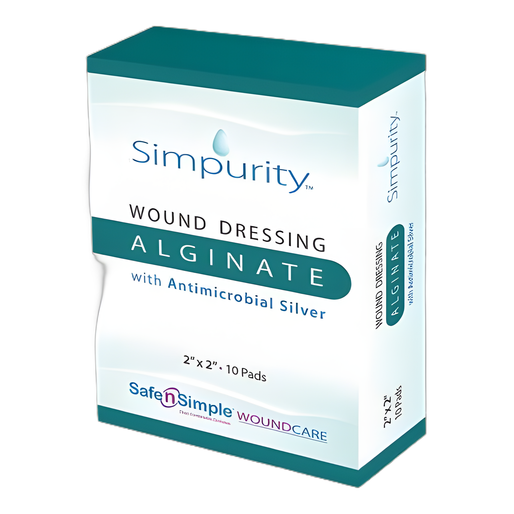 Silver Alginate Dressing Simpurity™ 2 X 2 Inch Square Sterile
