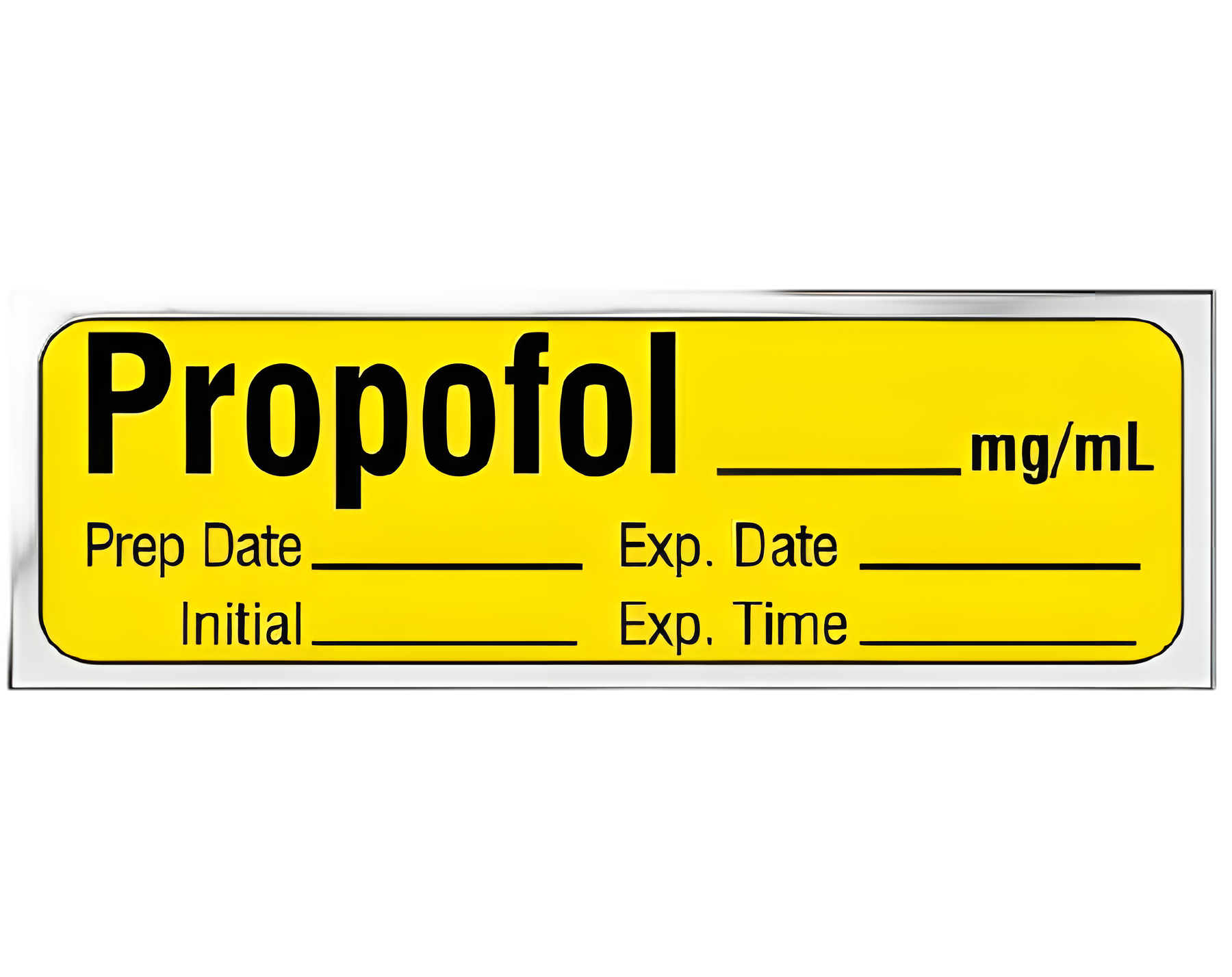Shamrock Propofol Anesthesia Syringe Labels, Yellow, 1/2 X 1 Inch, Superstick Adhesive