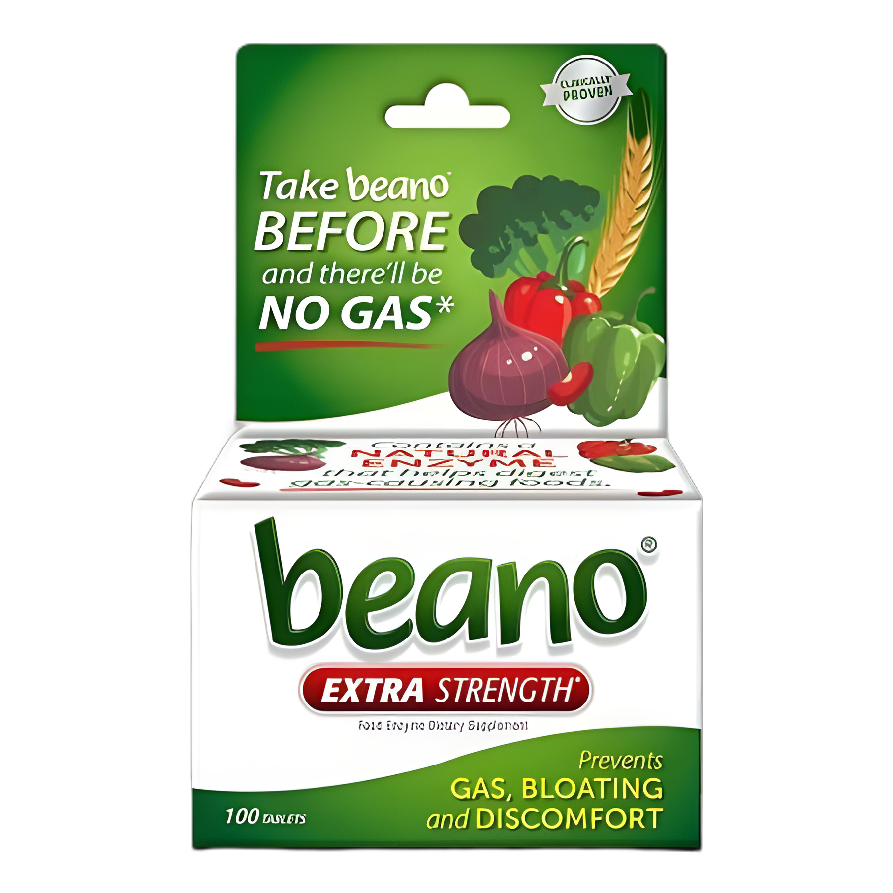 Gas Relief Beano® 400 GALU Strength Tablet 100 per Bottle