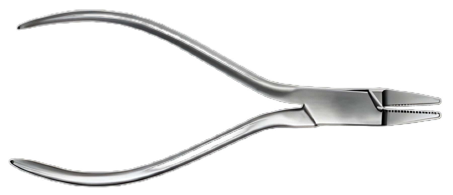 Flat Nose Pliers V. Mueller 5-1/2 Inch Stainless Steel Serrated Jaws 4 mm Wide