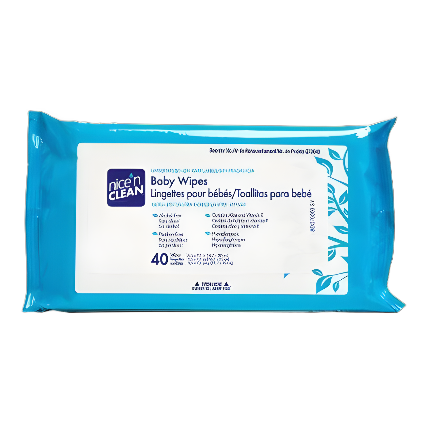 Baby Wipe Nice'n Clean® Soft Pack Unscented 40 Count