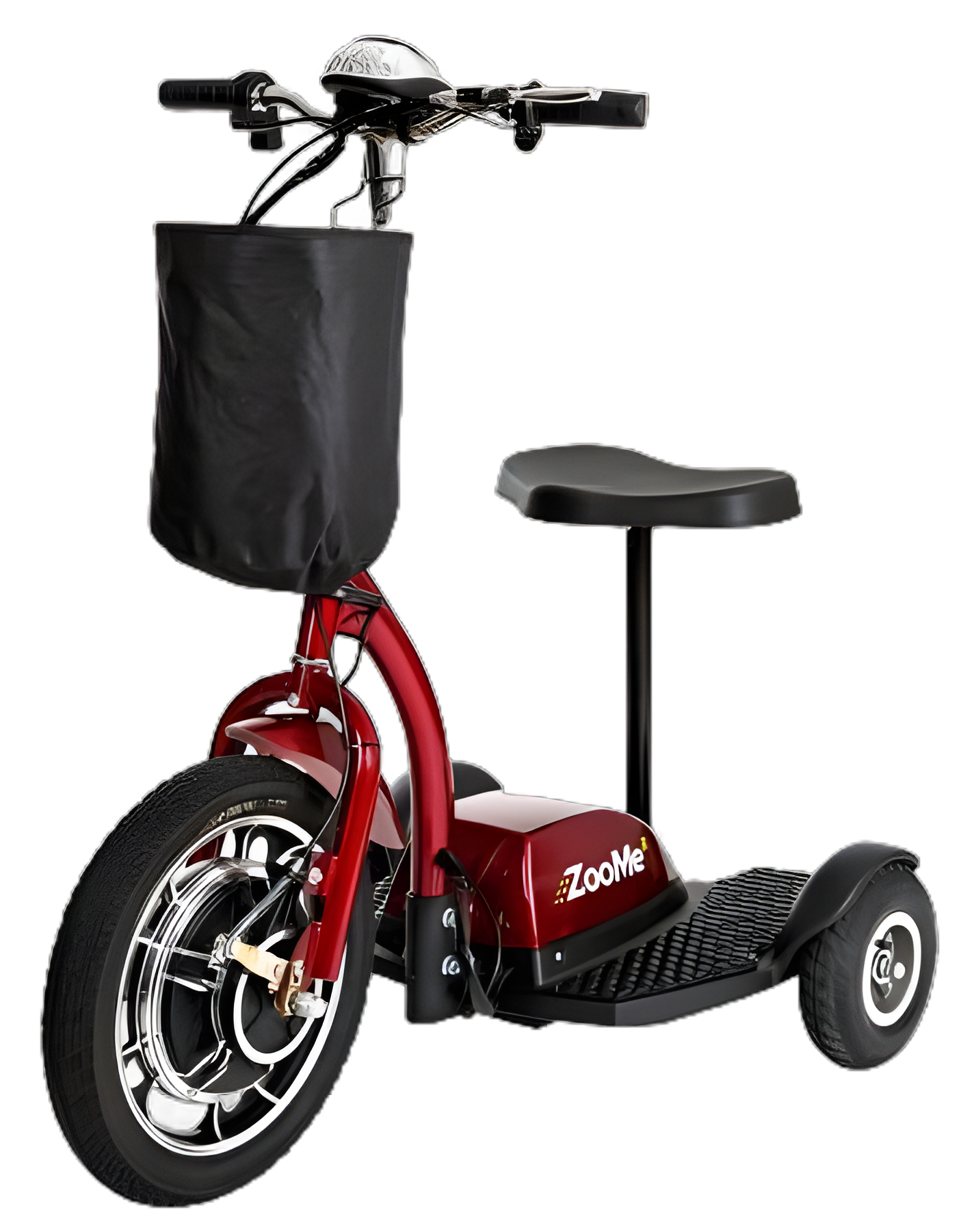 ZooMe 3-Wheel Electric Mobility Scooter, 300 lbs. Weight Capacity, Red - Drive Medical