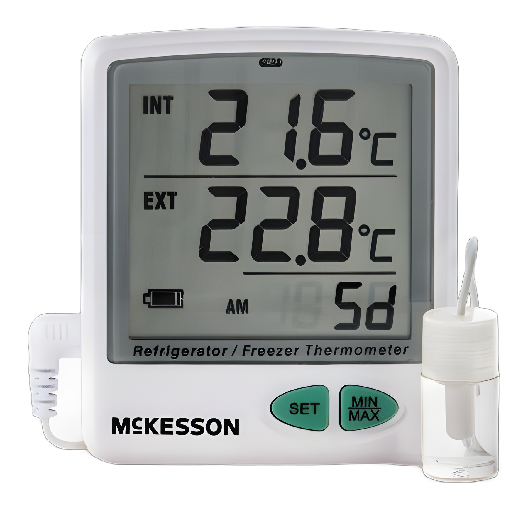 McKesson High-Accuracy Datalogging Thermometer with Alarm for Refrigerator/Freezer -50° to +158°F