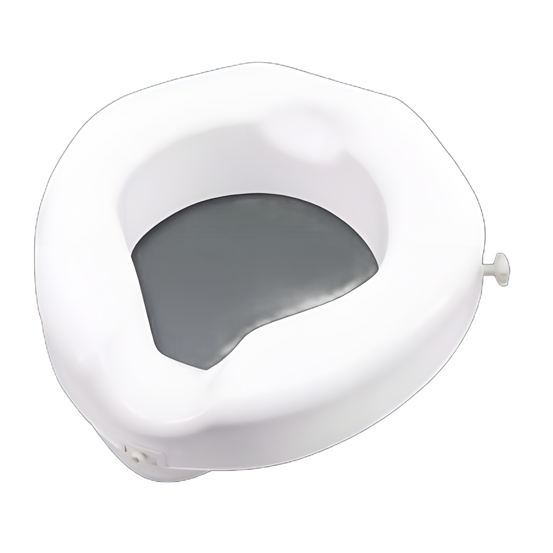Raised Toilet Seat 4-1/4 Inch Height White 500 lbs. Weight Capacity