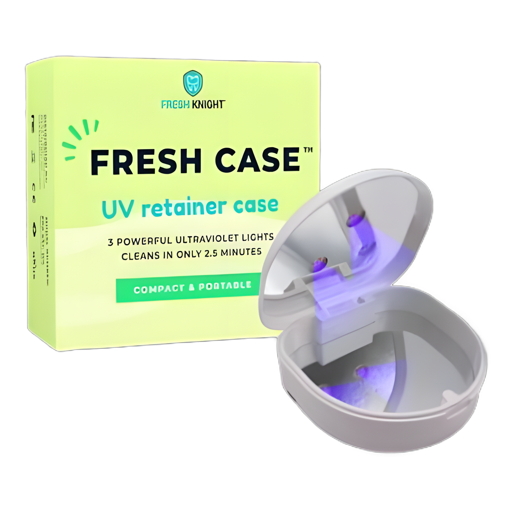Retainer / Mouth Guard Case Fresh Knight For Retainers, Mouth Guards, Dentures