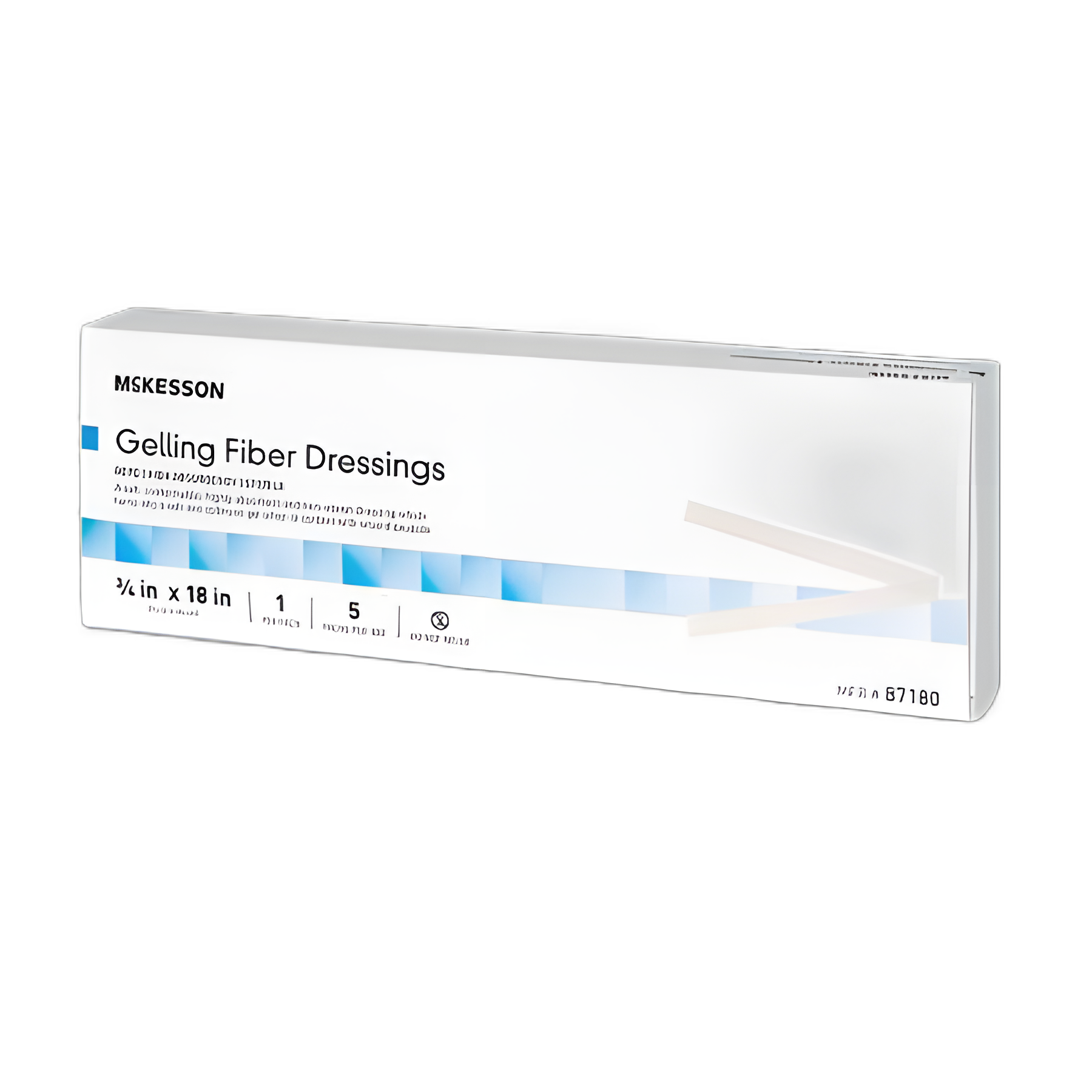 McKesson Gelling Fiber Wound Dressing 3/4 X 18 Inch Ribbon Sterile for Advanced Wound Care