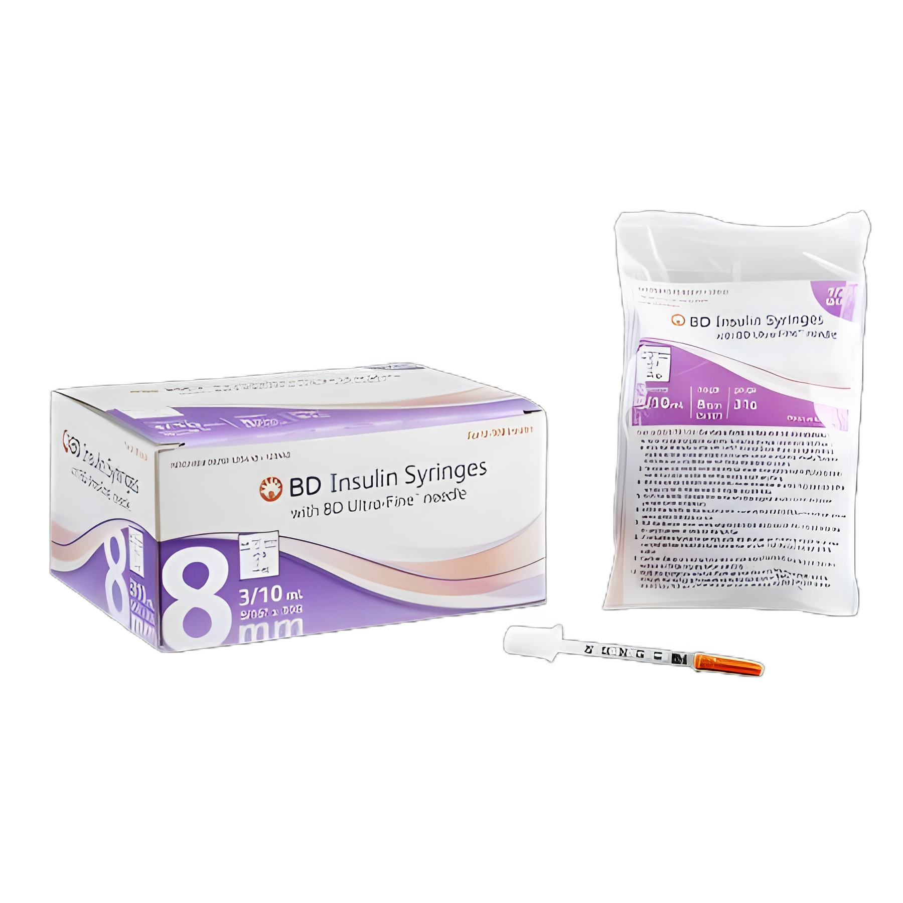 Standard Insulin Syringe with Needle Ultra-Fine™ 0.3 mL 5/16 Inch 31 Gauge NonSafety Regular Wall - 328440