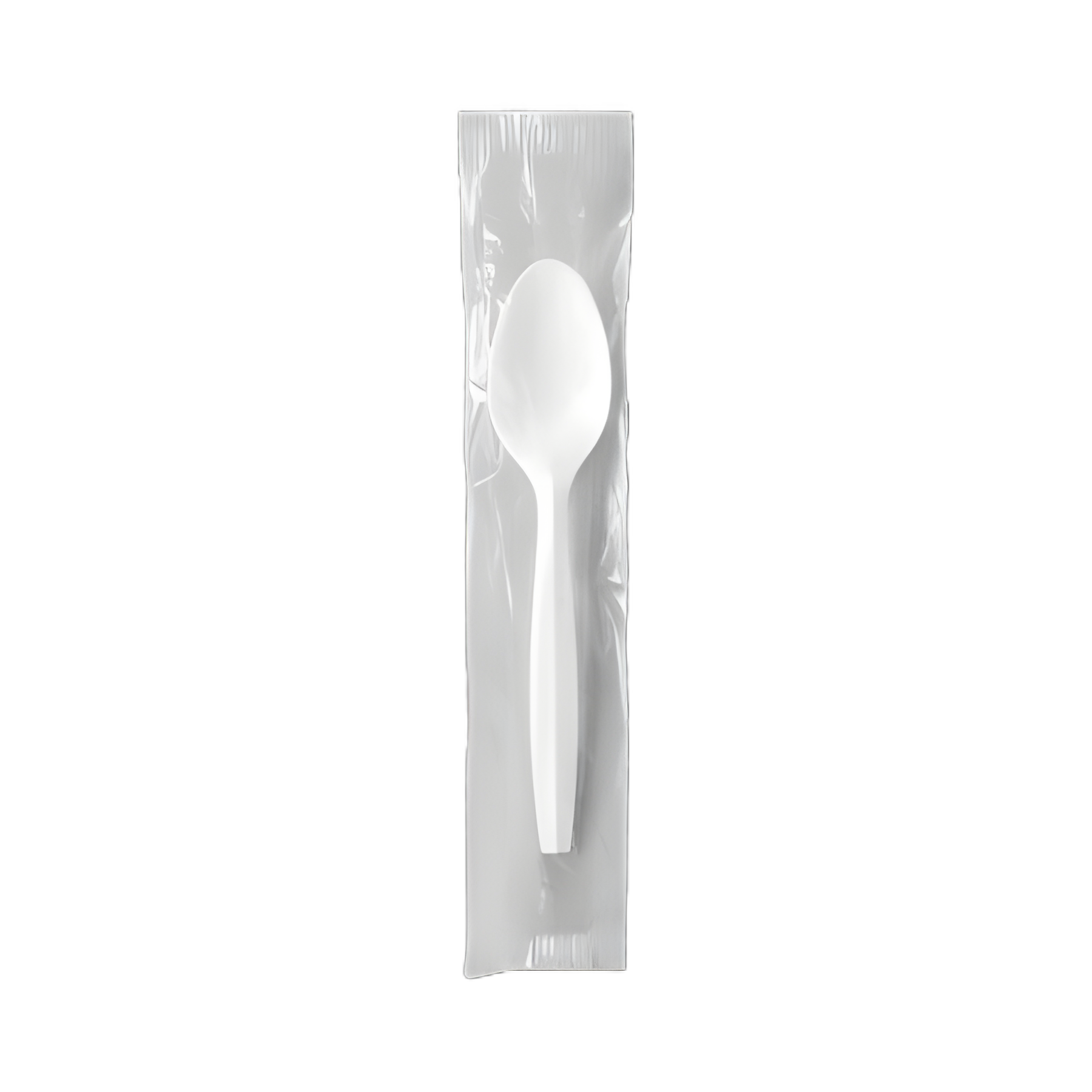 Regal™ Disposable Medium Weight White Polypropylene Teaspoon - Individually Wrapped, 6 Inch